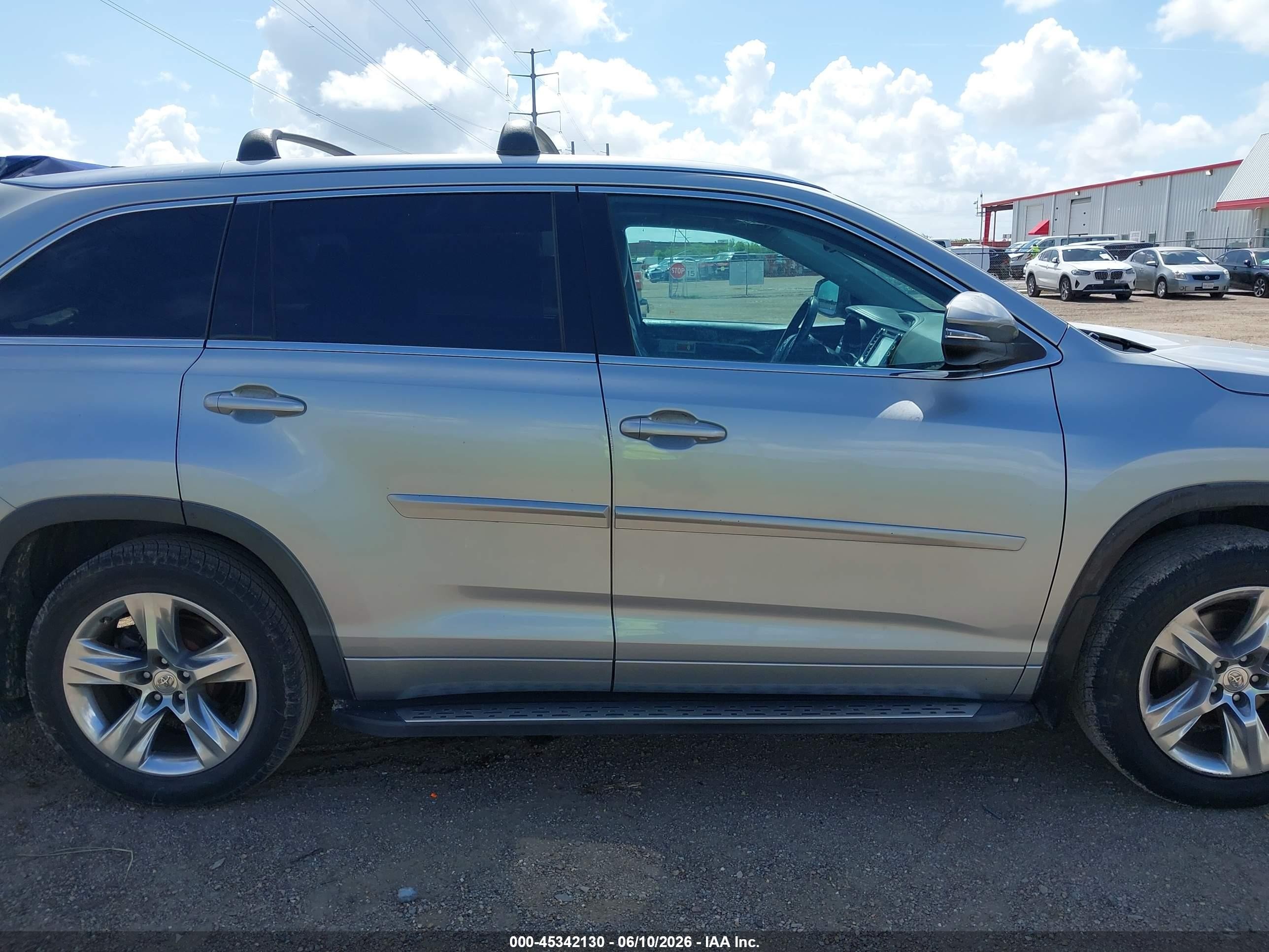 2014 Toyota Highlander Limited V6 Silver vin: 5TDYKRFH2ES016980