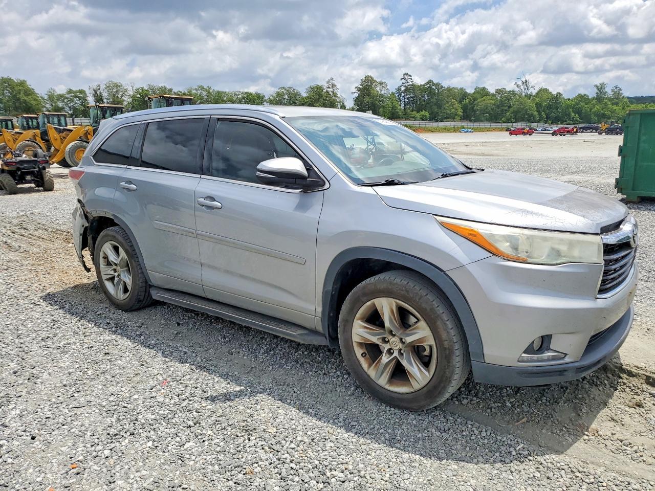 2014 Toyota Highlander Limited Silver vin: 5TDYKRFH2ES022973