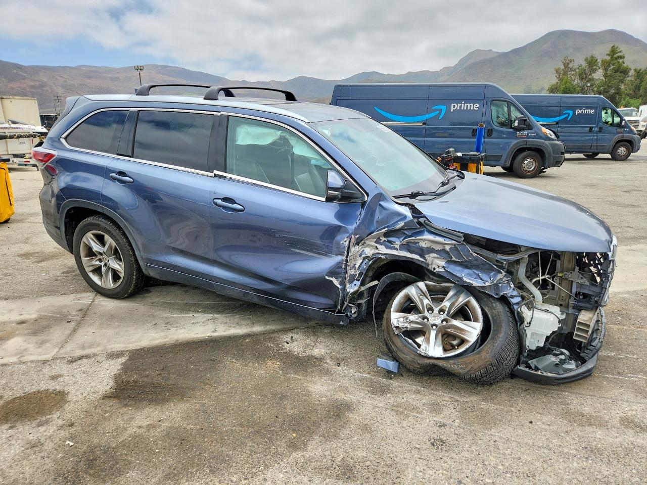 2014 Toyota Highlander Limited Blue vin: 5TDYKRFH2ES036730
