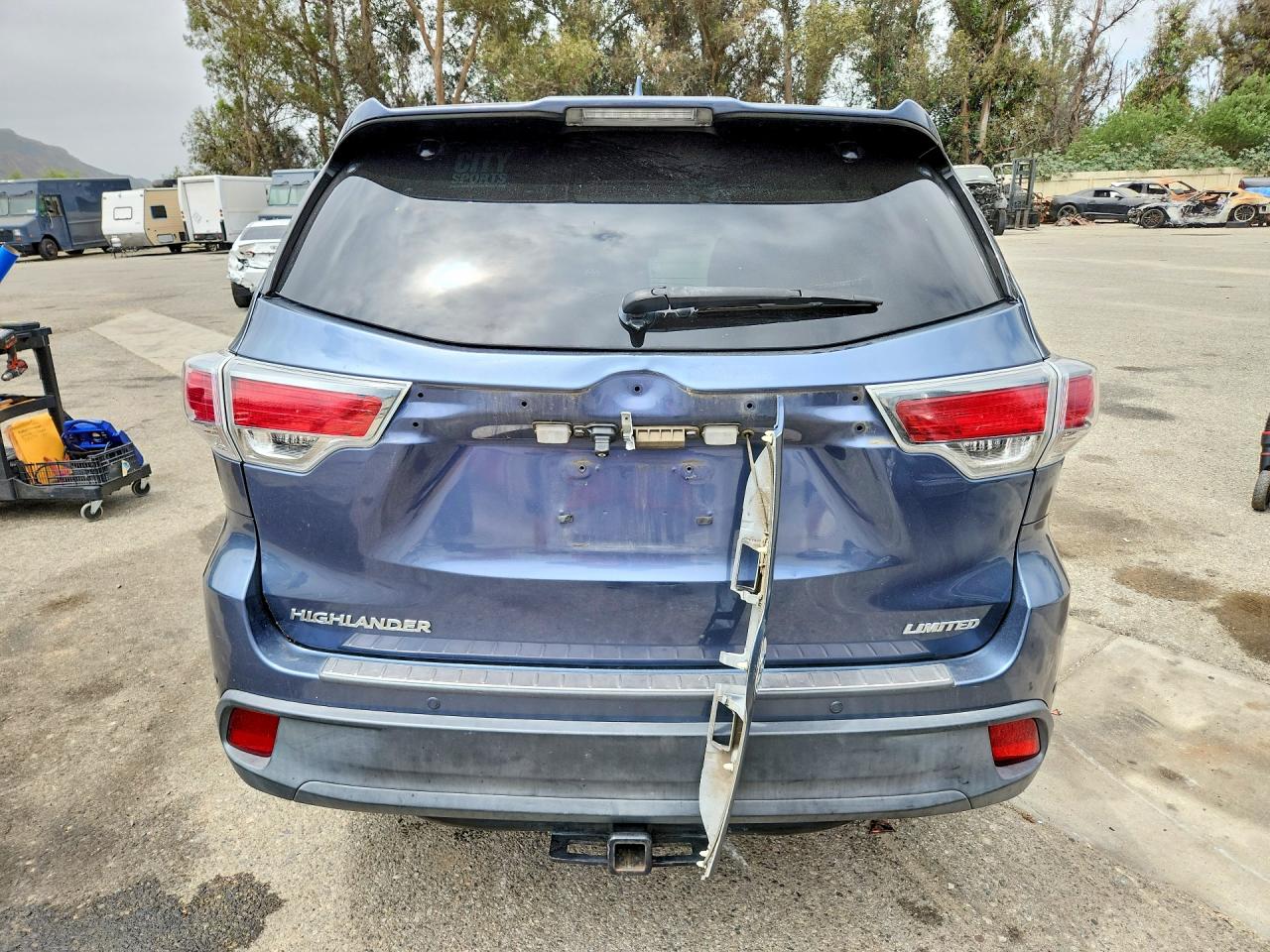 2014 Toyota Highlander Limited Blue vin: 5TDYKRFH2ES036730