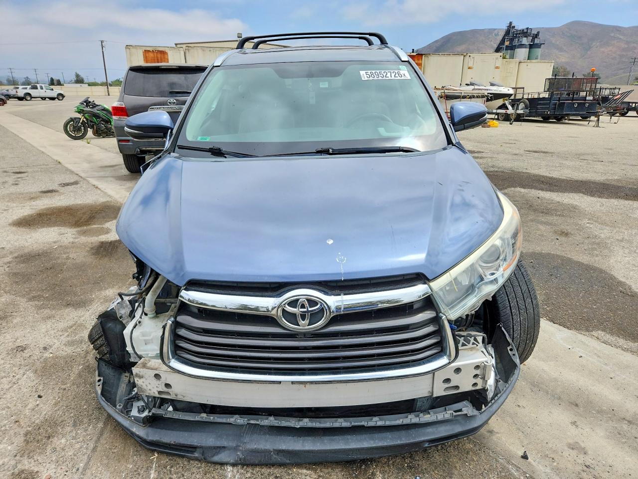 2014 Toyota Highlander Limited Blue vin: 5TDYKRFH2ES036730