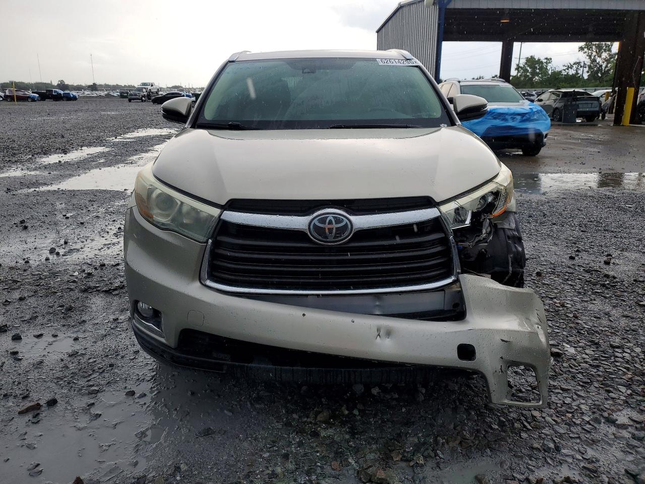 2015 Toyota Highlander Limited Beige vin: 5TDYKRFH2FS081250
