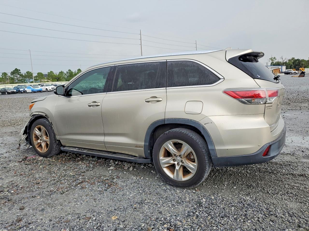 2015 Toyota Highlander Limited Beige vin: 5TDYKRFH2FS081250
