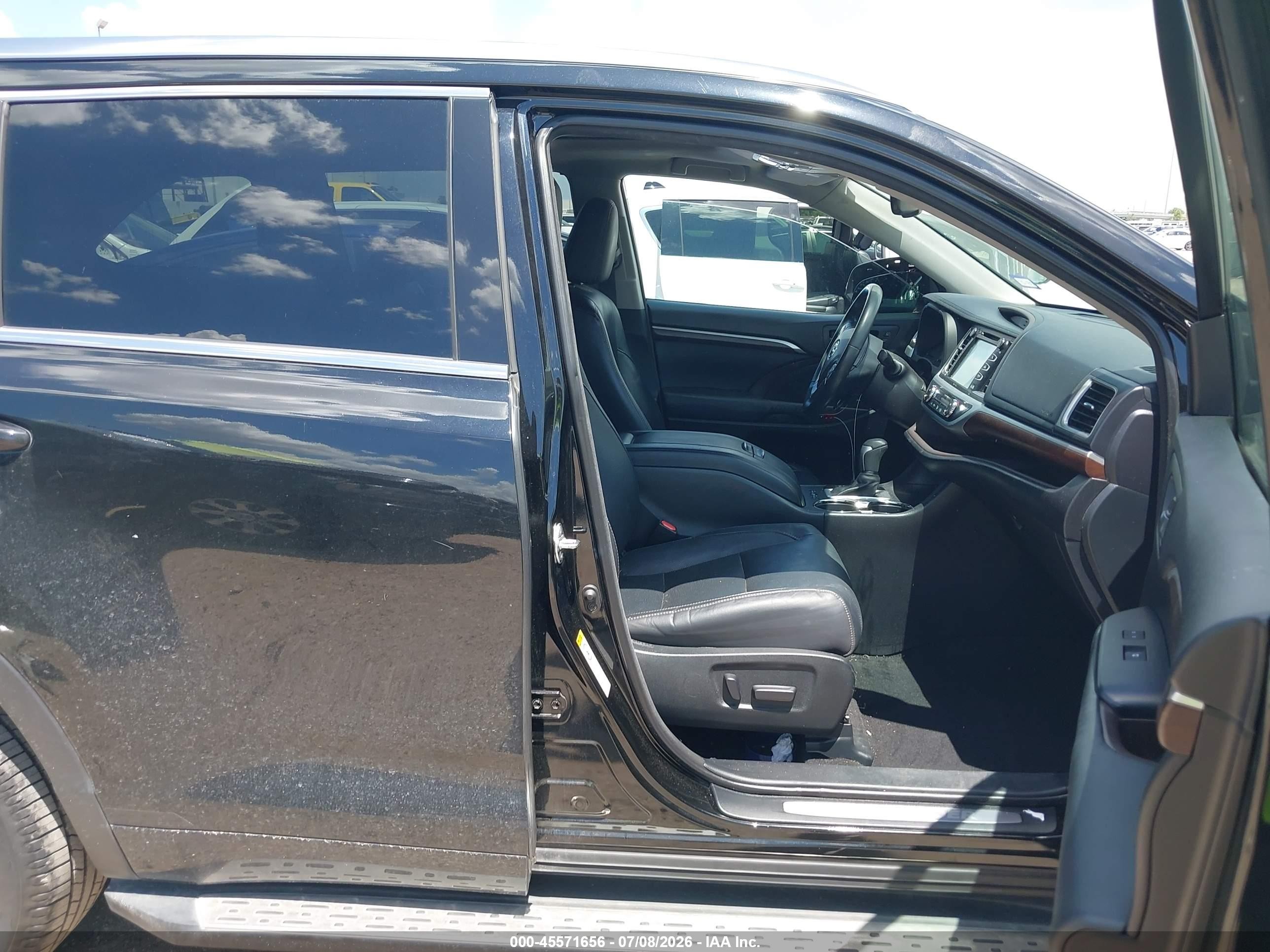 2015 Toyota Highlander Limited V6 Black vin: 5TDYKRFH2FS089350