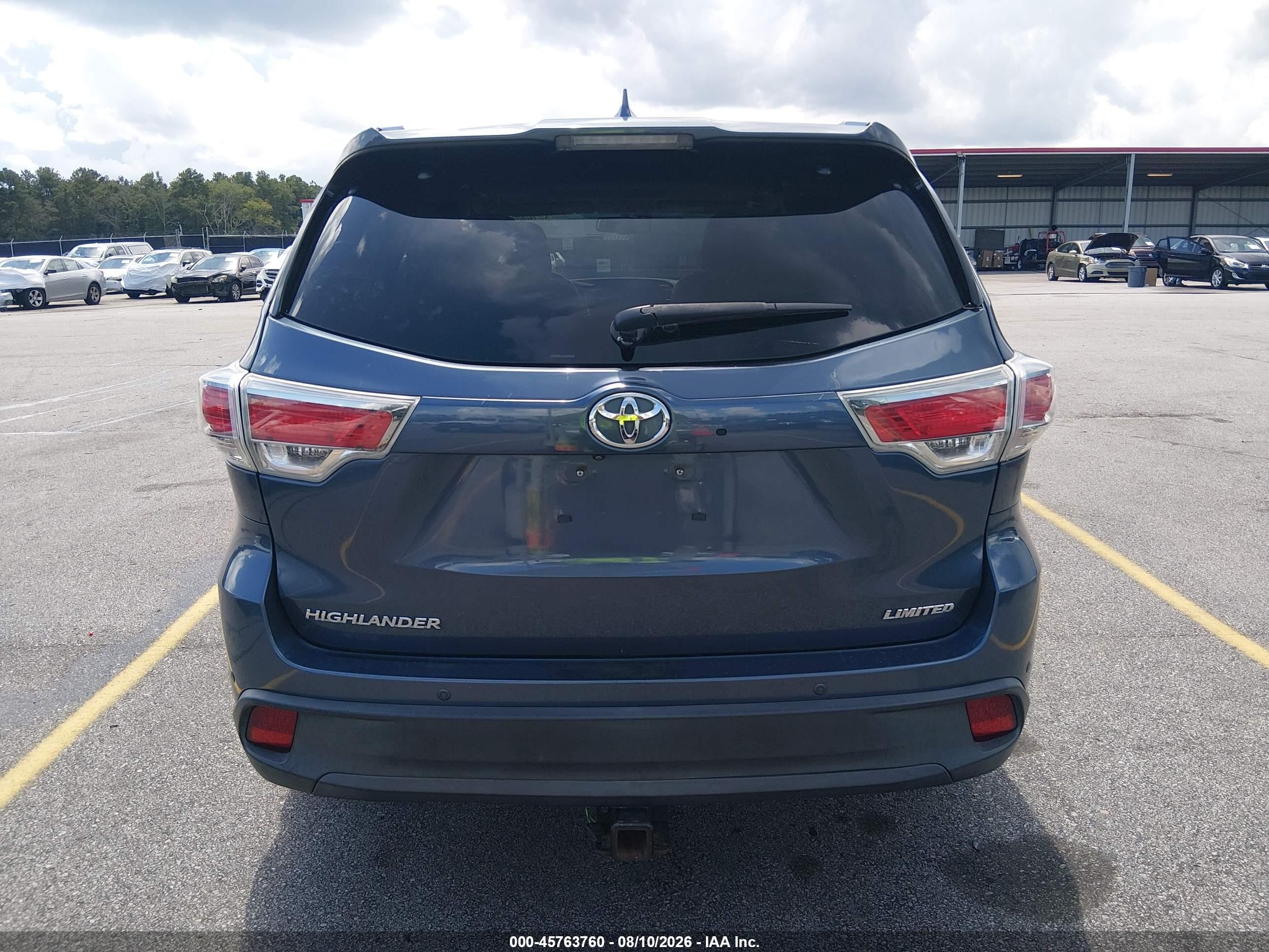 2015 Toyota Highlander Limited V6 Blue vin: 5TDYKRFH2FS108592