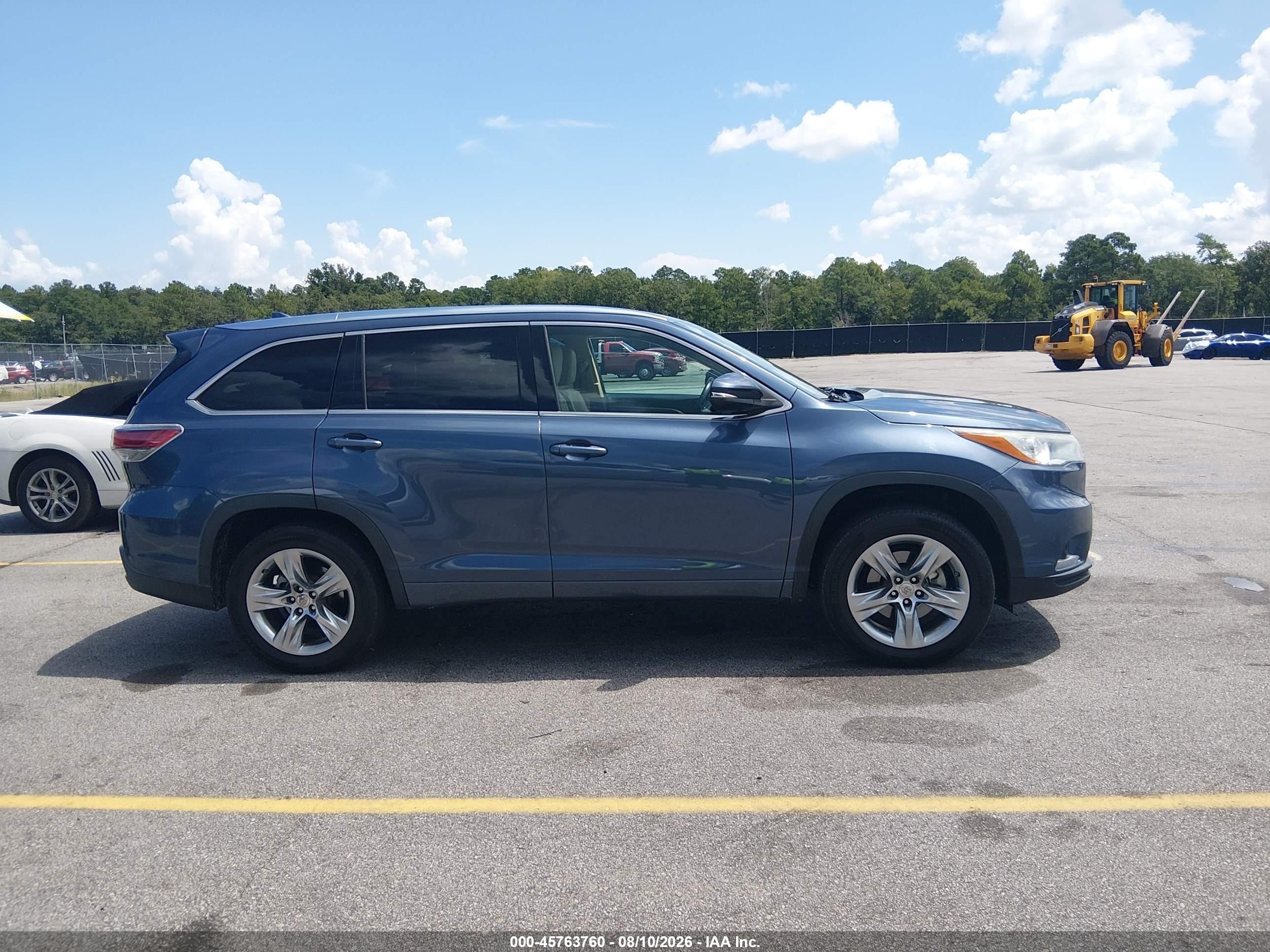 2015 Toyota Highlander Limited V6 Blue vin: 5TDYKRFH2FS108592