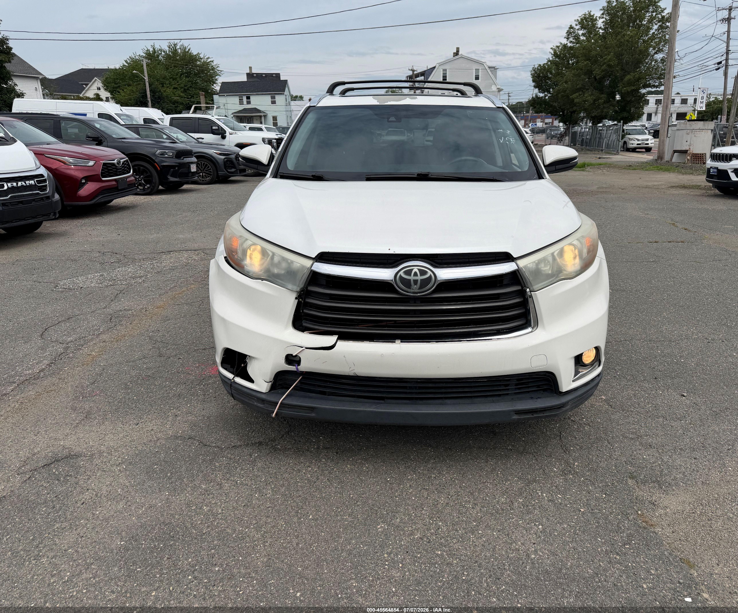 2015 Toyota Highlander Limited Platinum V6 Белый vin: 5TDYKRFH2FS110262