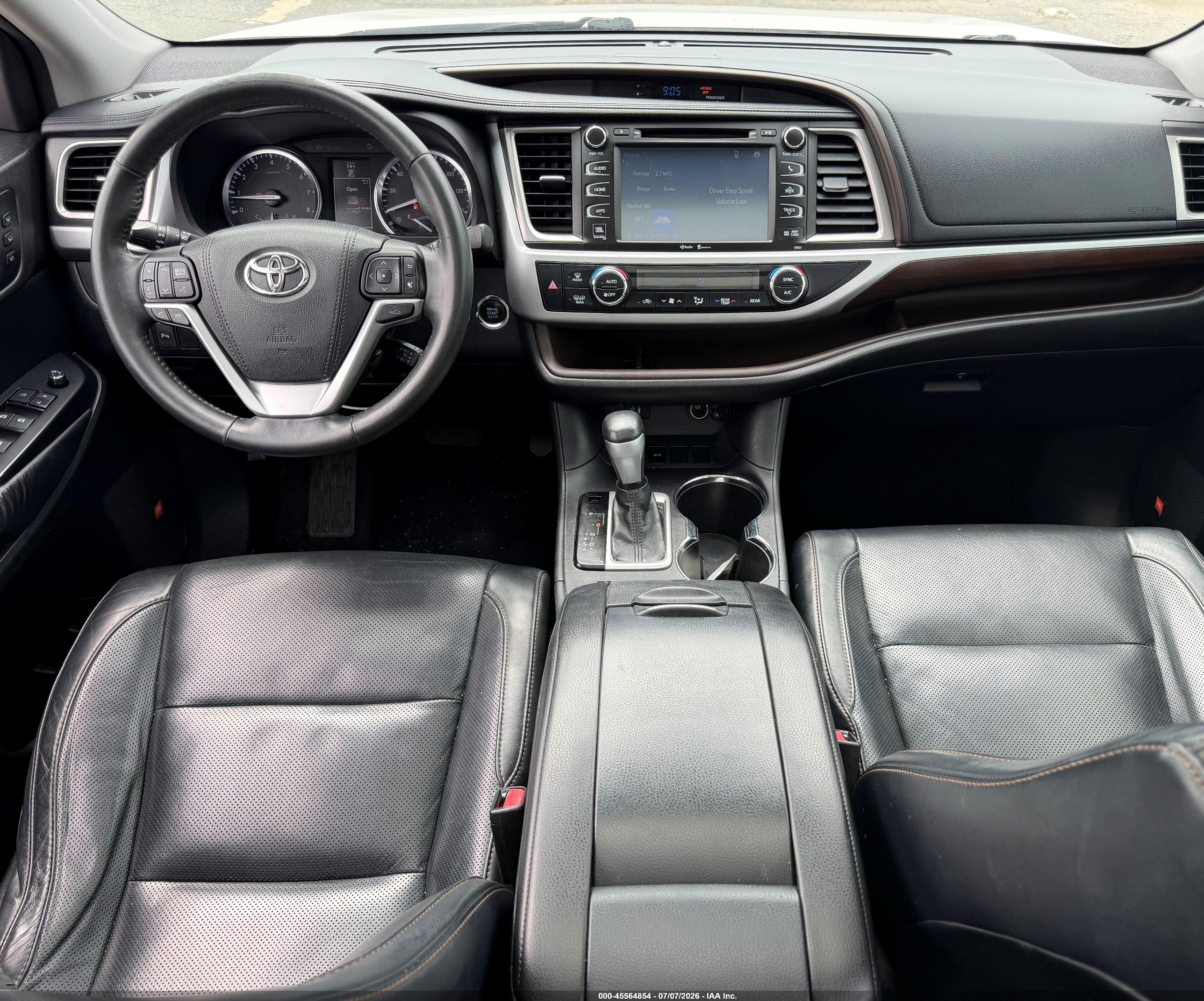 2015 Toyota Highlander Limited Platinum V6 Белый vin: 5TDYKRFH2FS110262