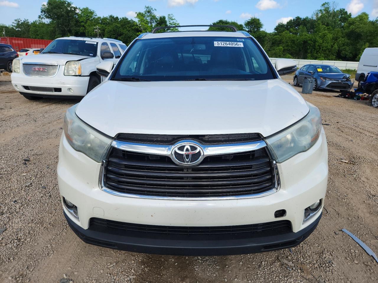 2016 Toyota Highlander Limited White vin: 5TDYKRFH2GS177610