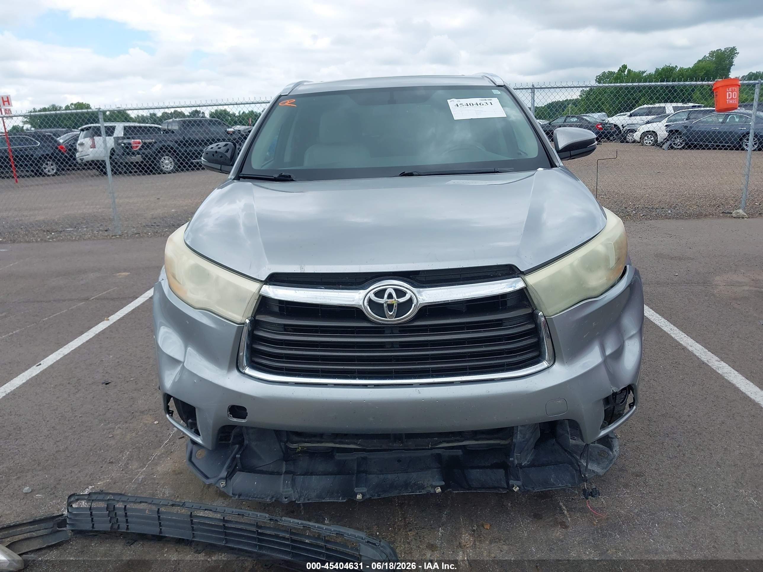 2015 Toyota Highlander Limited V6 Gray vin: 5TDYKRFH3FS038732