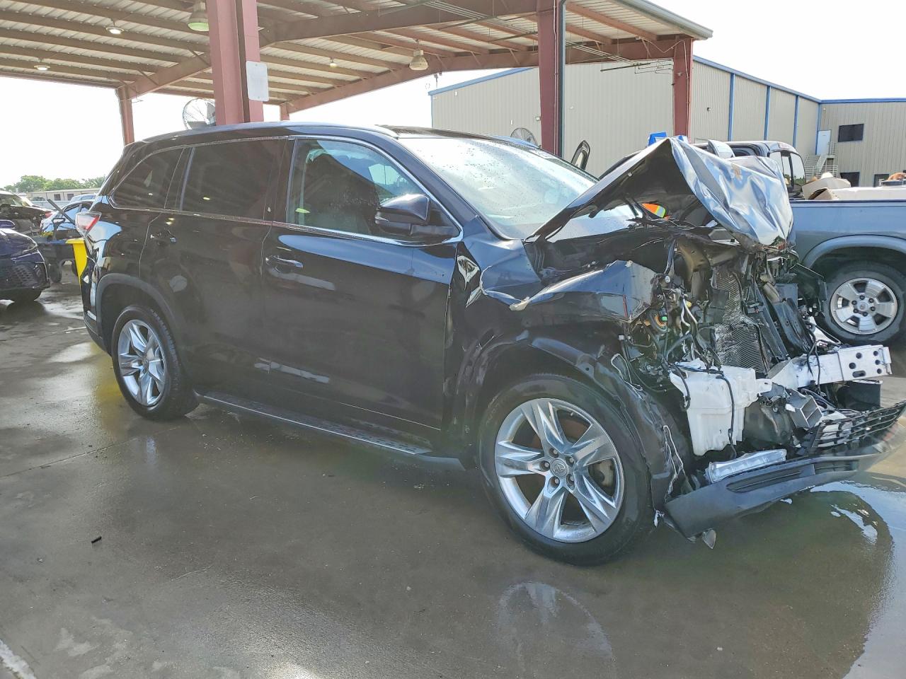 2015 Toyota Highlander Limited Black vin: 5TDYKRFH3FS075845
