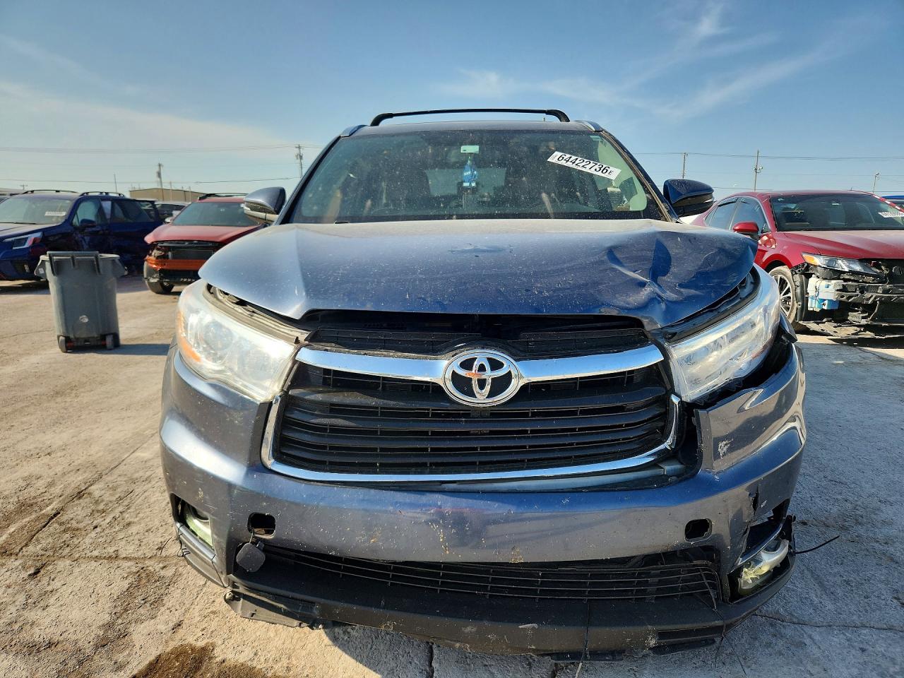 2014 Toyota Highlander Limited Blue vin: 5TDYKRFH4ES013014