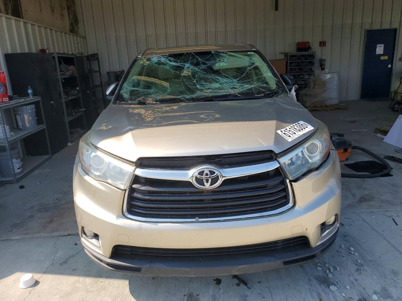 2014 Toyota Highlander Limited Золотой vin: 5TDYKRFH4ES013918