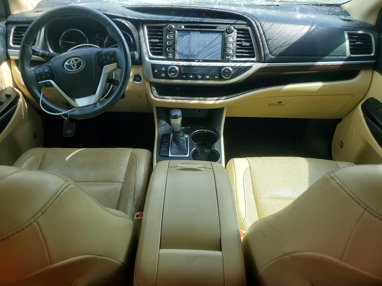 2014 Toyota Highlander Limited Золотой vin: 5TDYKRFH4ES013918