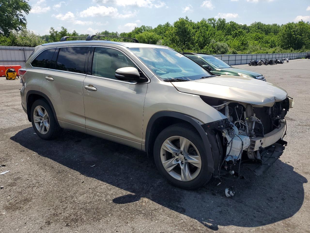 2014 Toyota Highlander Limited Tan vin: 5TDYKRFH5ES008517