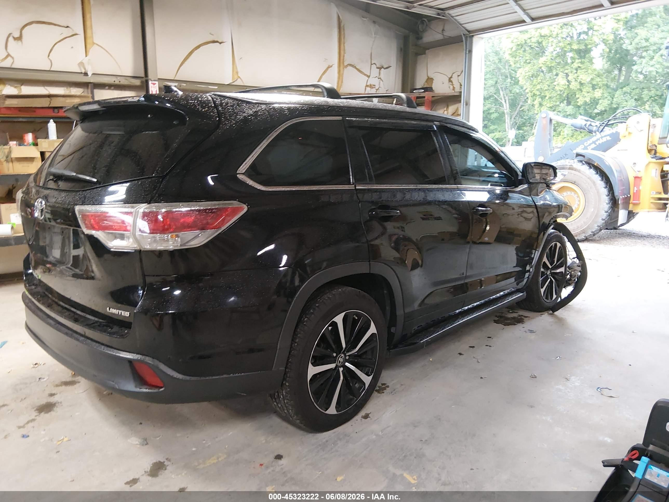 2015 Toyota Highlander Limited V6 Black vin: 5TDYKRFH5FS038506