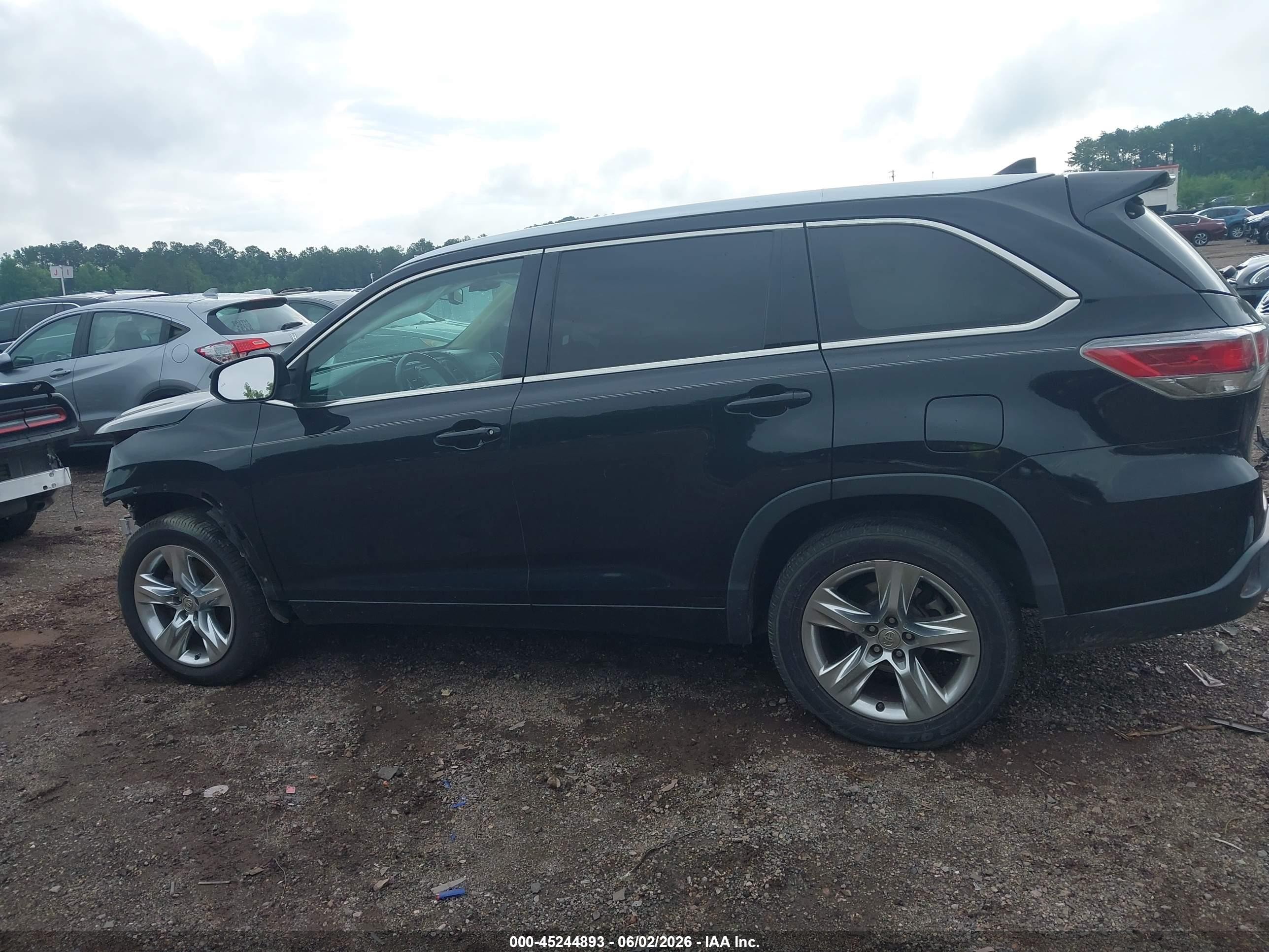 2015 Toyota Highlander Limited V6 Black vin: 5TDYKRFH5FS083414