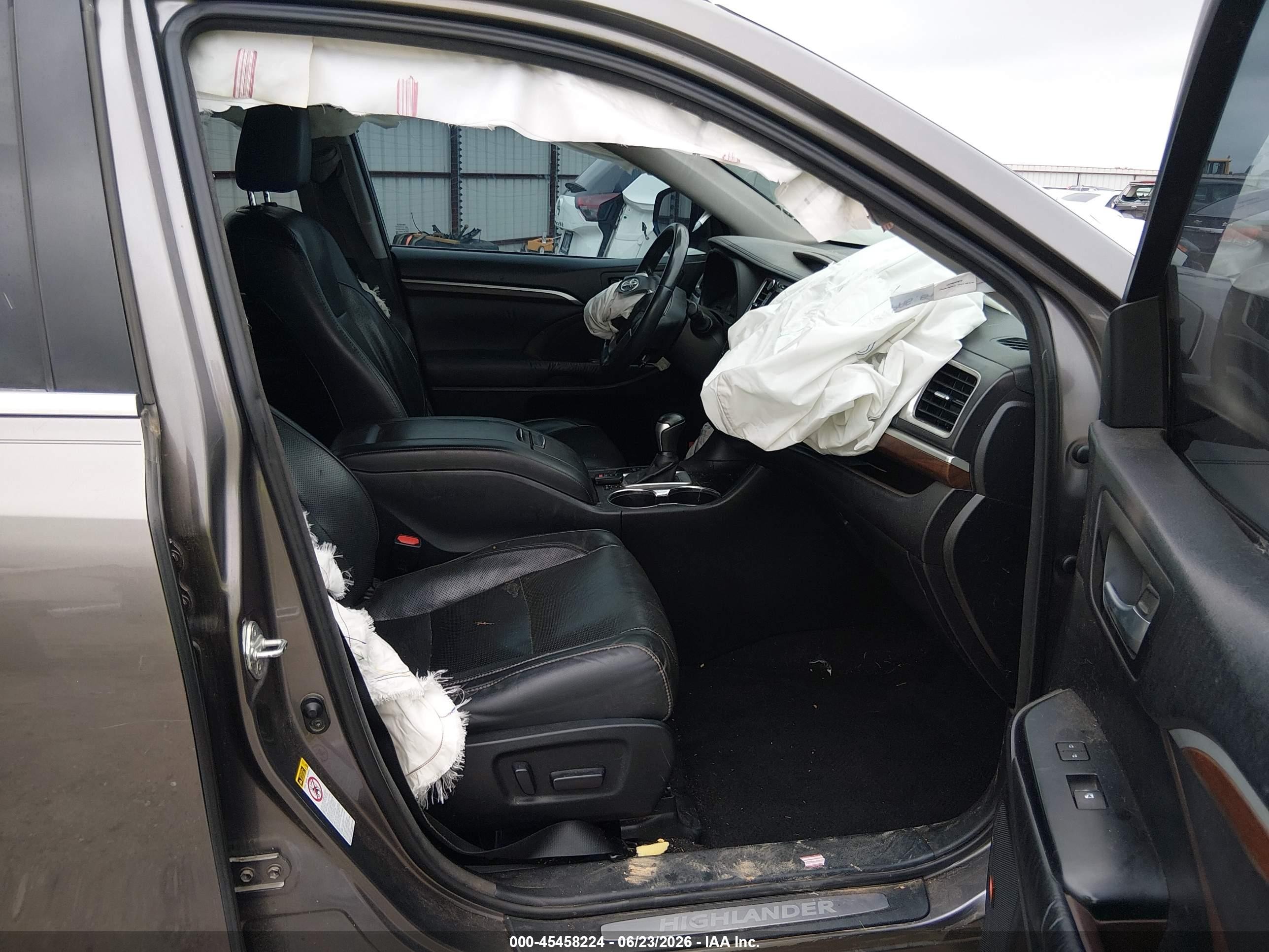 2015 Toyota Highlander Limited V6 Gray vin: 5TDYKRFH5FS112491