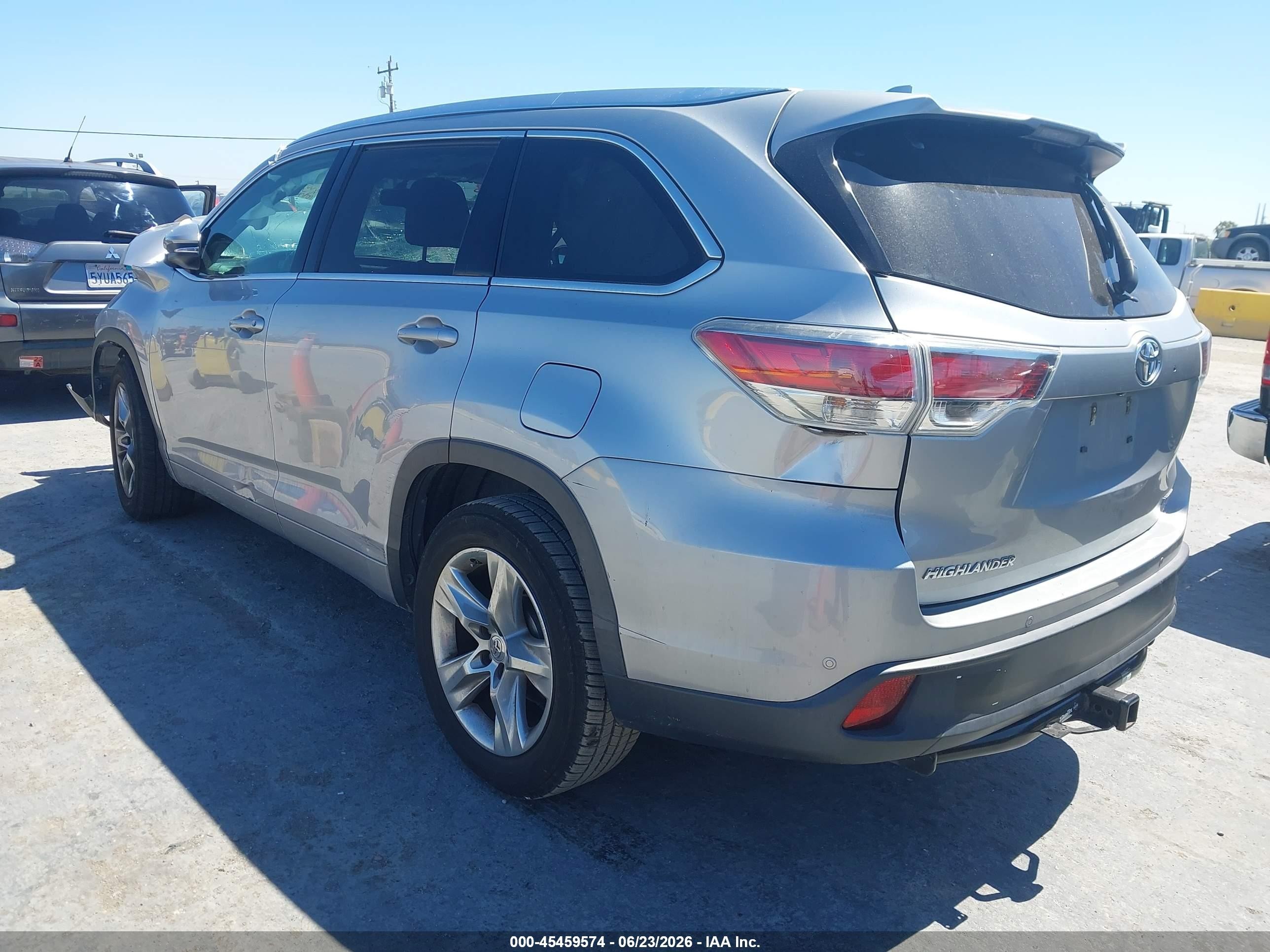2015 Toyota Highlander Limited V6 Gray vin: 5TDYKRFH5FS119330