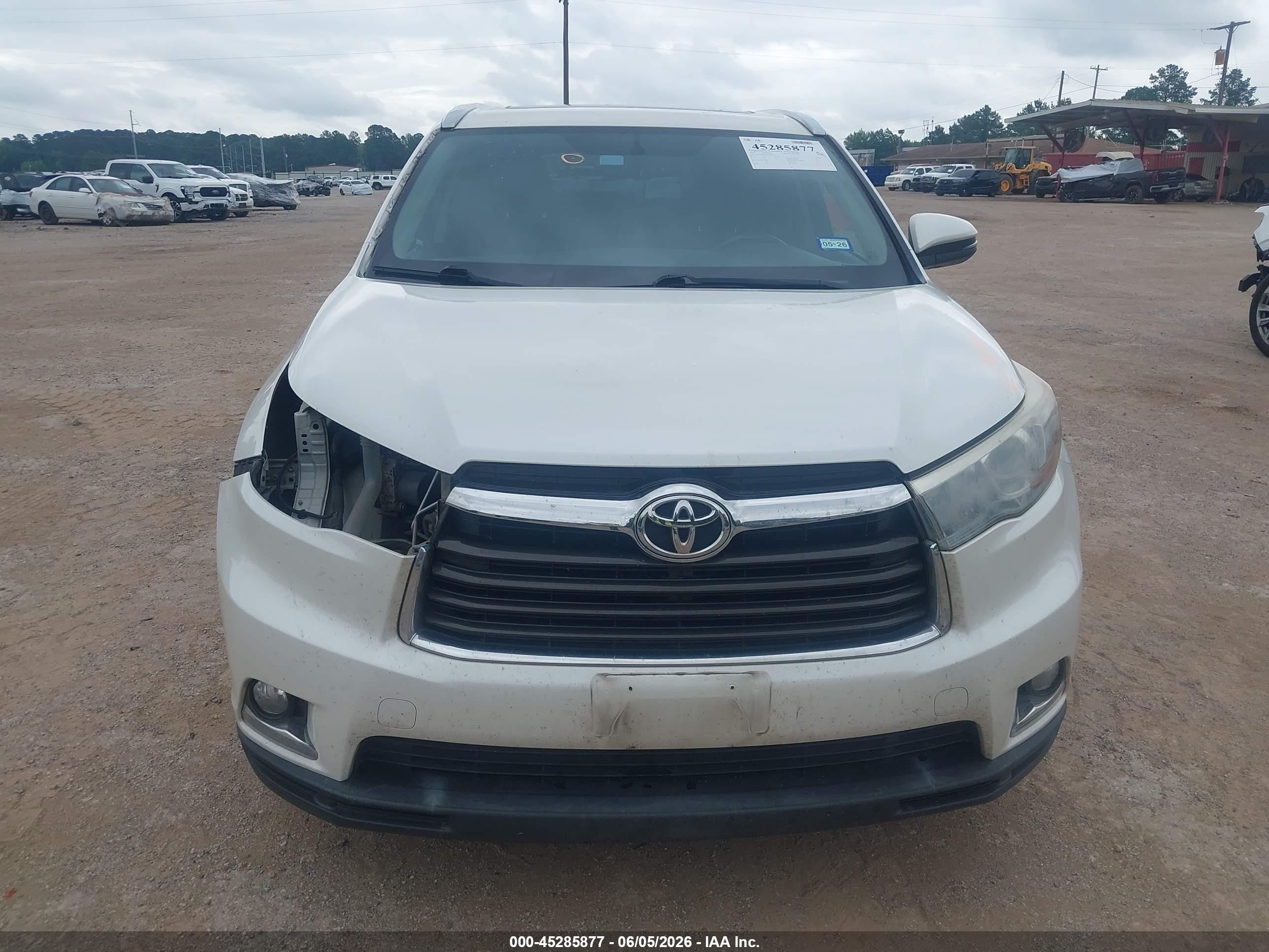 2014 Toyota Highlander Limited V6 Белый vin: 5TDYKRFH6ES007649