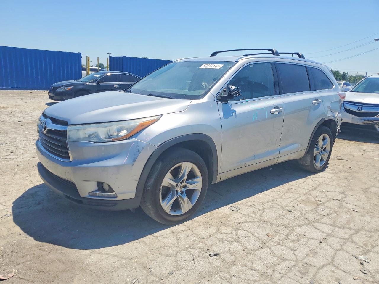 2015 Toyota Highlander Limited Silver vin: 5TDYKRFH6FS058585