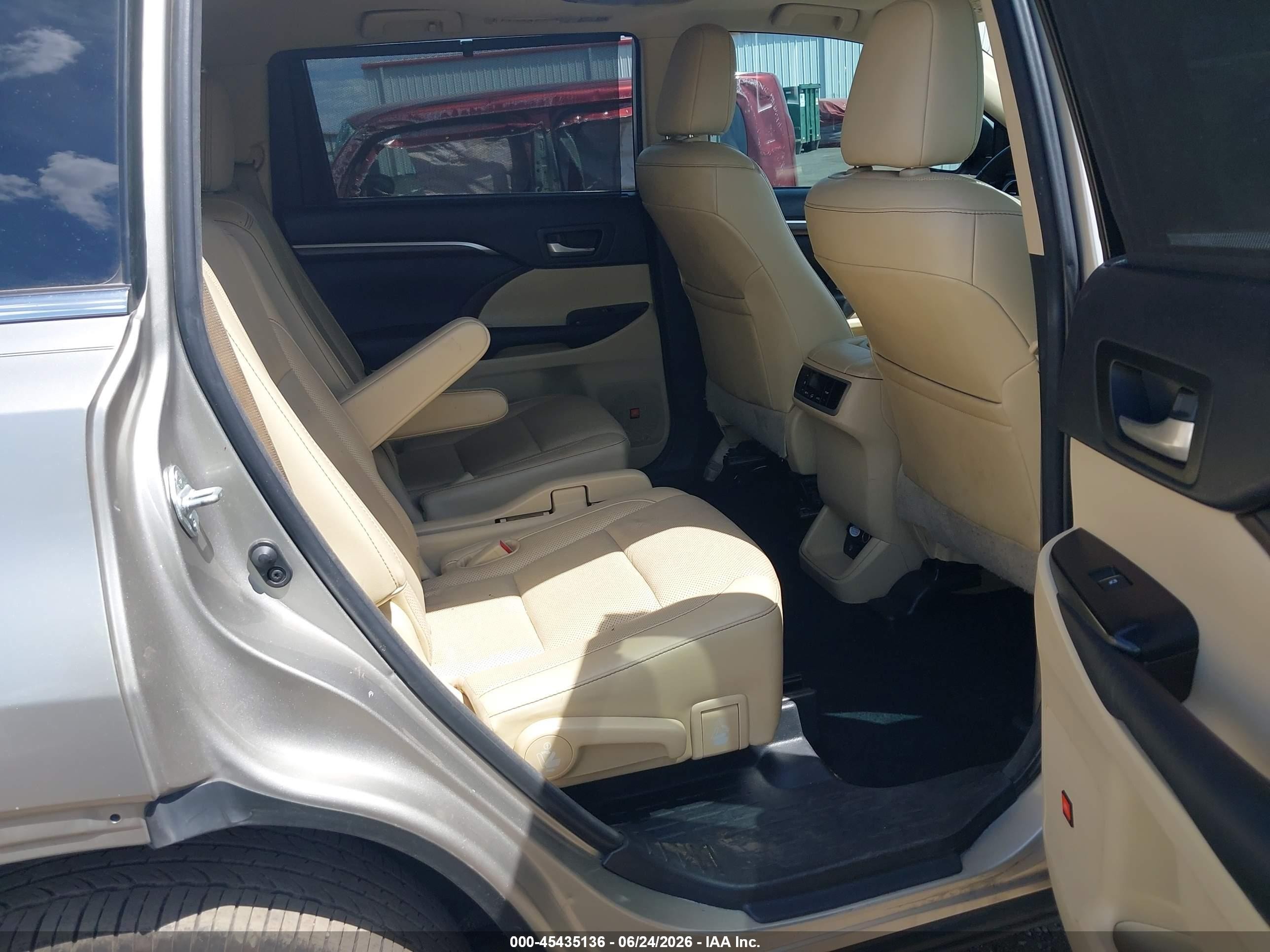 2015 Toyota Highlander Limited V6 Beige vin: 5TDYKRFH6FS116100