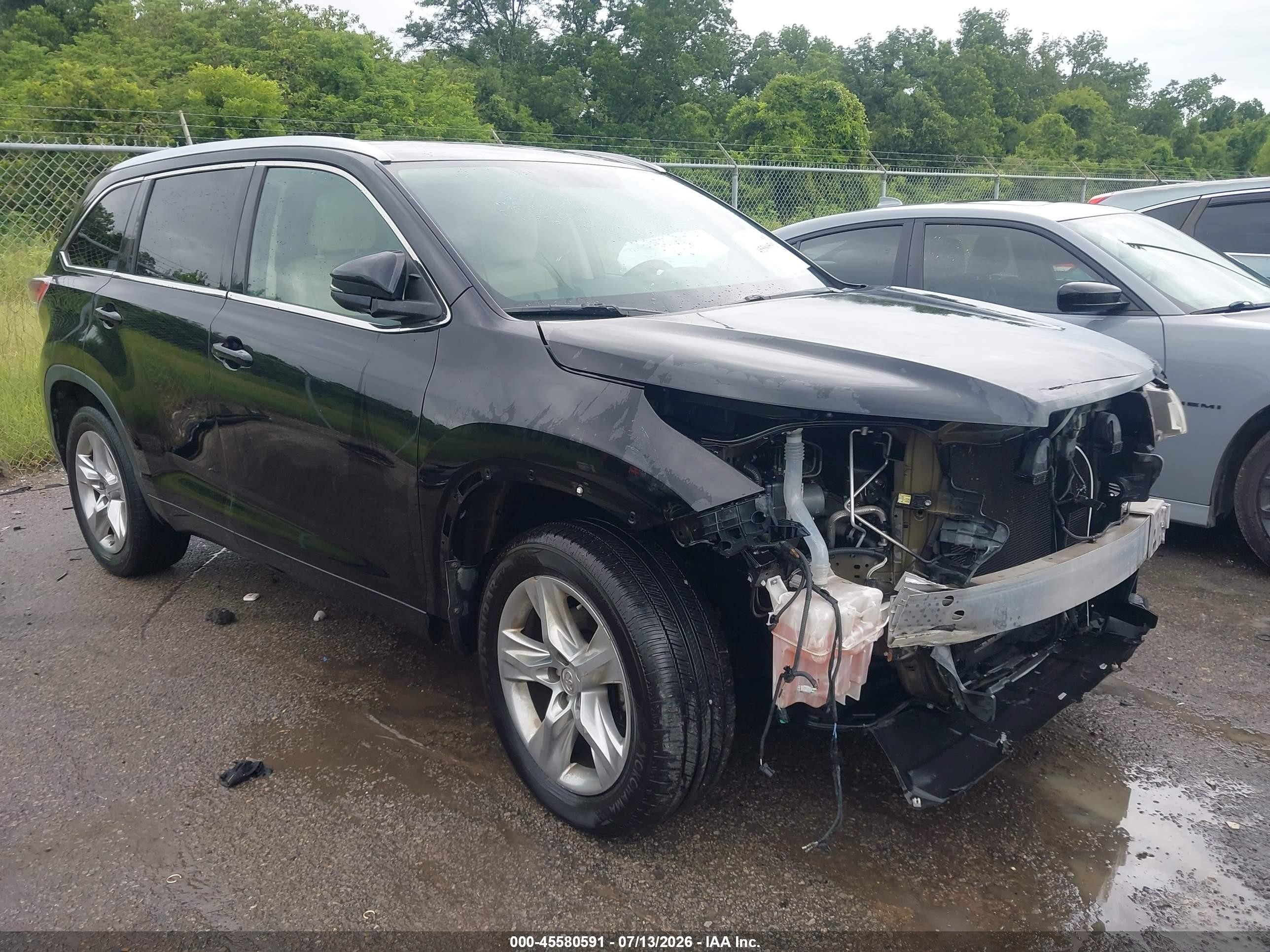 2014 Toyota Highlander Limited V6 Black vin: 5TDYKRFH7ES017963