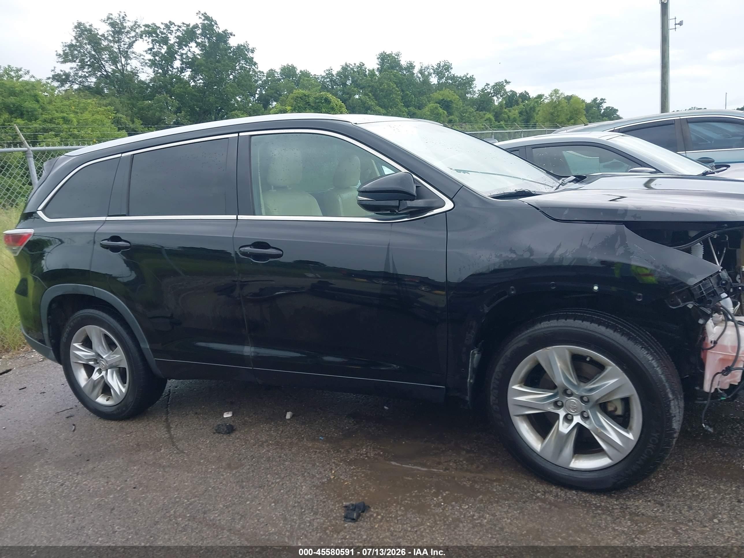 2014 Toyota Highlander Limited V6 Black vin: 5TDYKRFH7ES017963