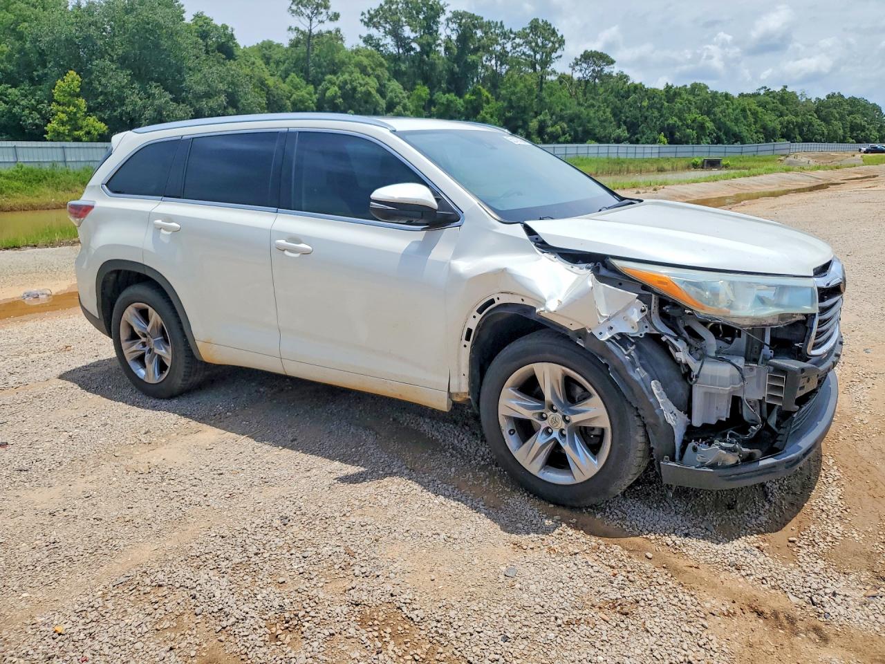 2015 Toyota Highlander Hybrid Xle White vin: 5TDYKRFH7FS046543