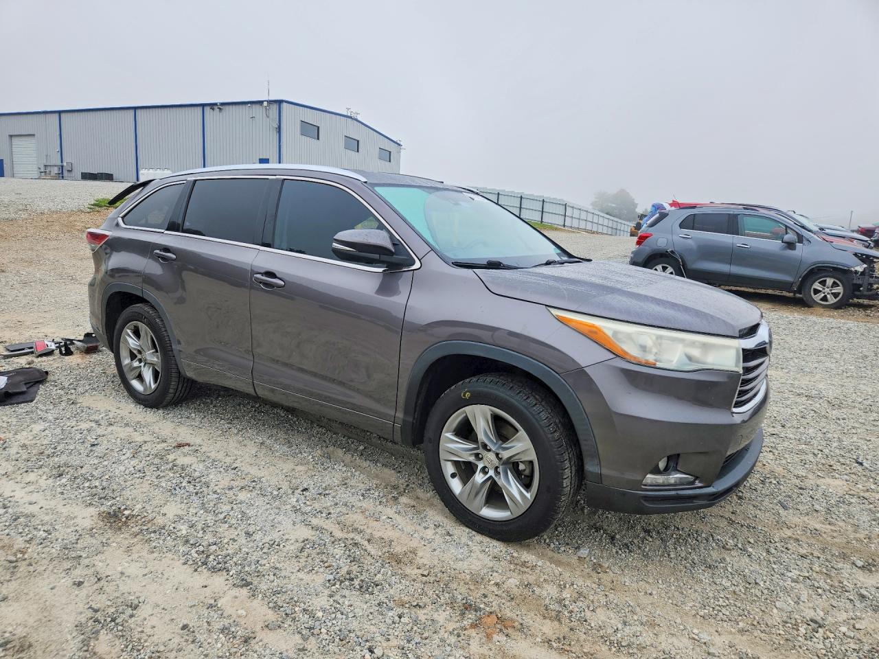 2015 Toyota Highlander Limited Platinum Серый vin: 5TDYKRFH7FS108703