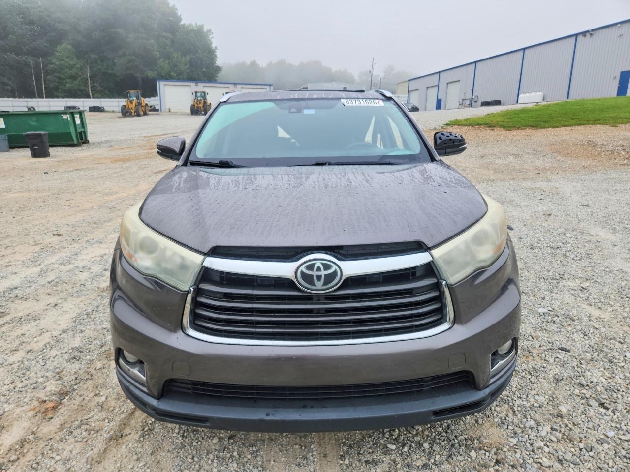 2015 Toyota Highlander Limited Platinum Серый vin: 5TDYKRFH7FS108703