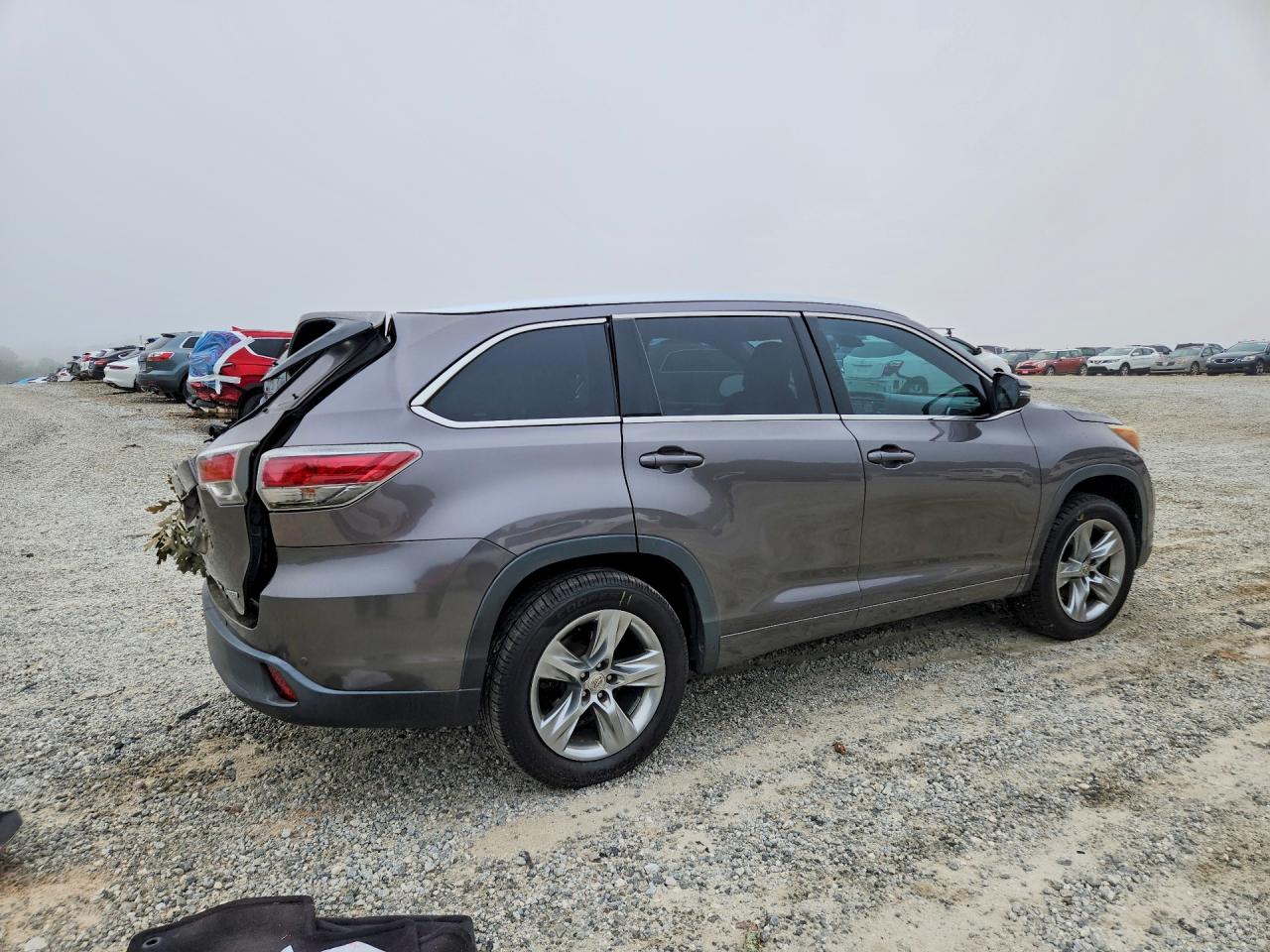 2015 Toyota Highlander Limited Platinum Серый vin: 5TDYKRFH7FS108703