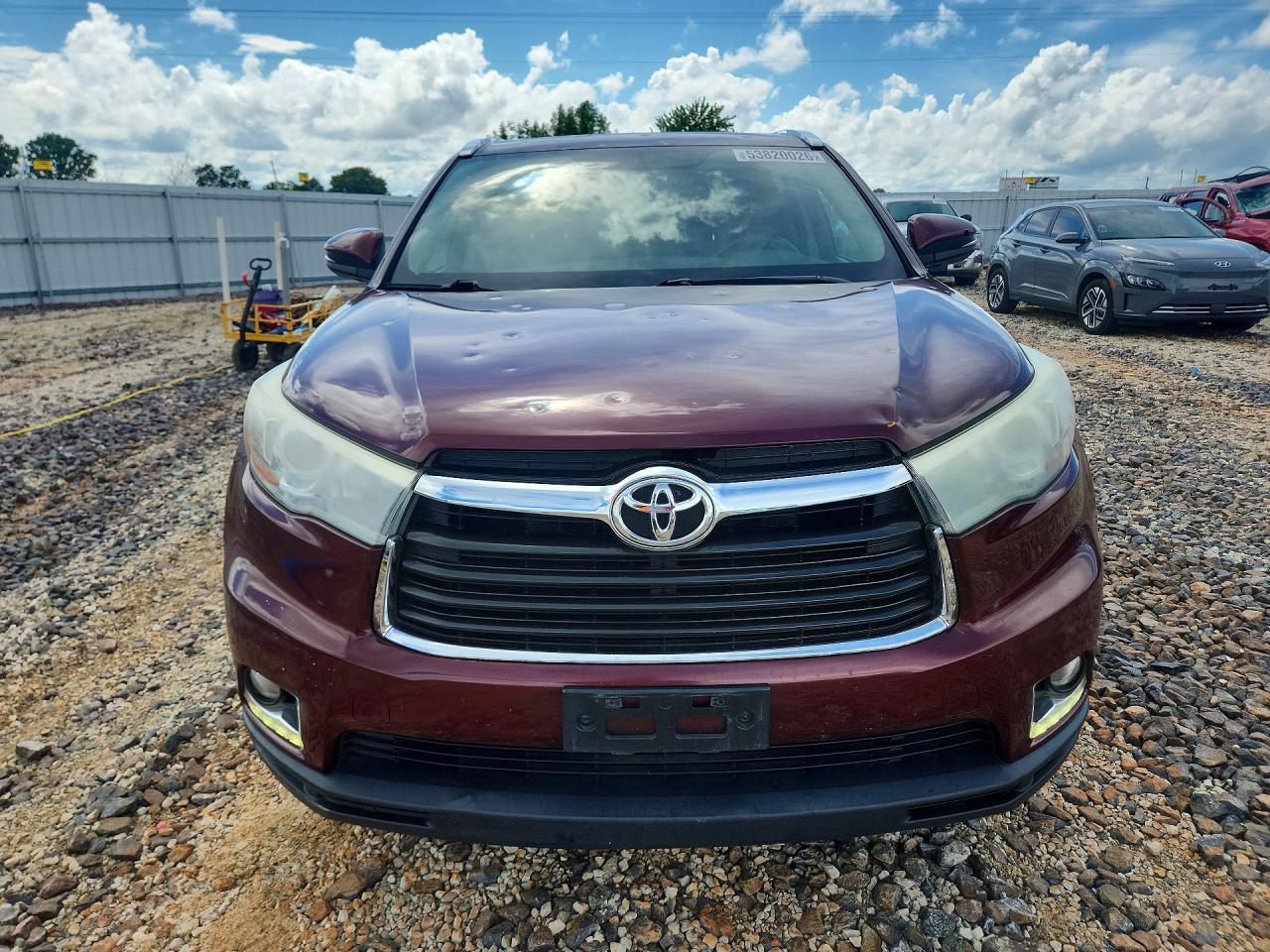 2015 Toyota Highlander Limited Maroon vin: 5TDYKRFH7FS117398