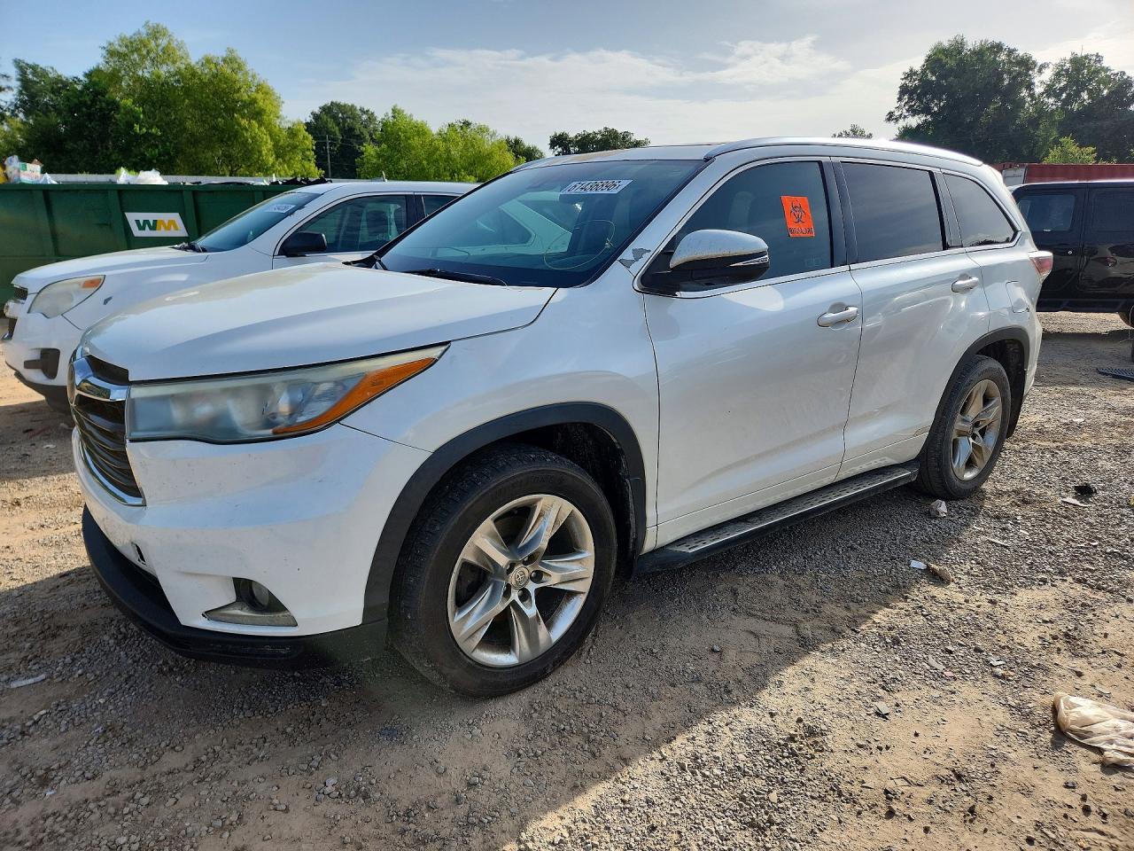 2015 Toyota Highlander Limited Platinum White vin: 5TDYKRFH8FS091281