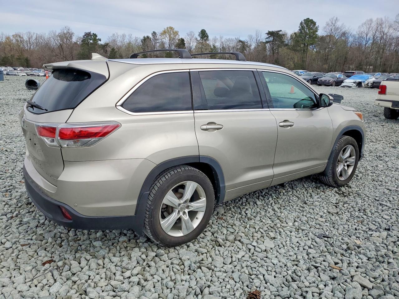 2014 Toyota Highlander Limited Бежевый vin: 5TDYKRFH9ES032190