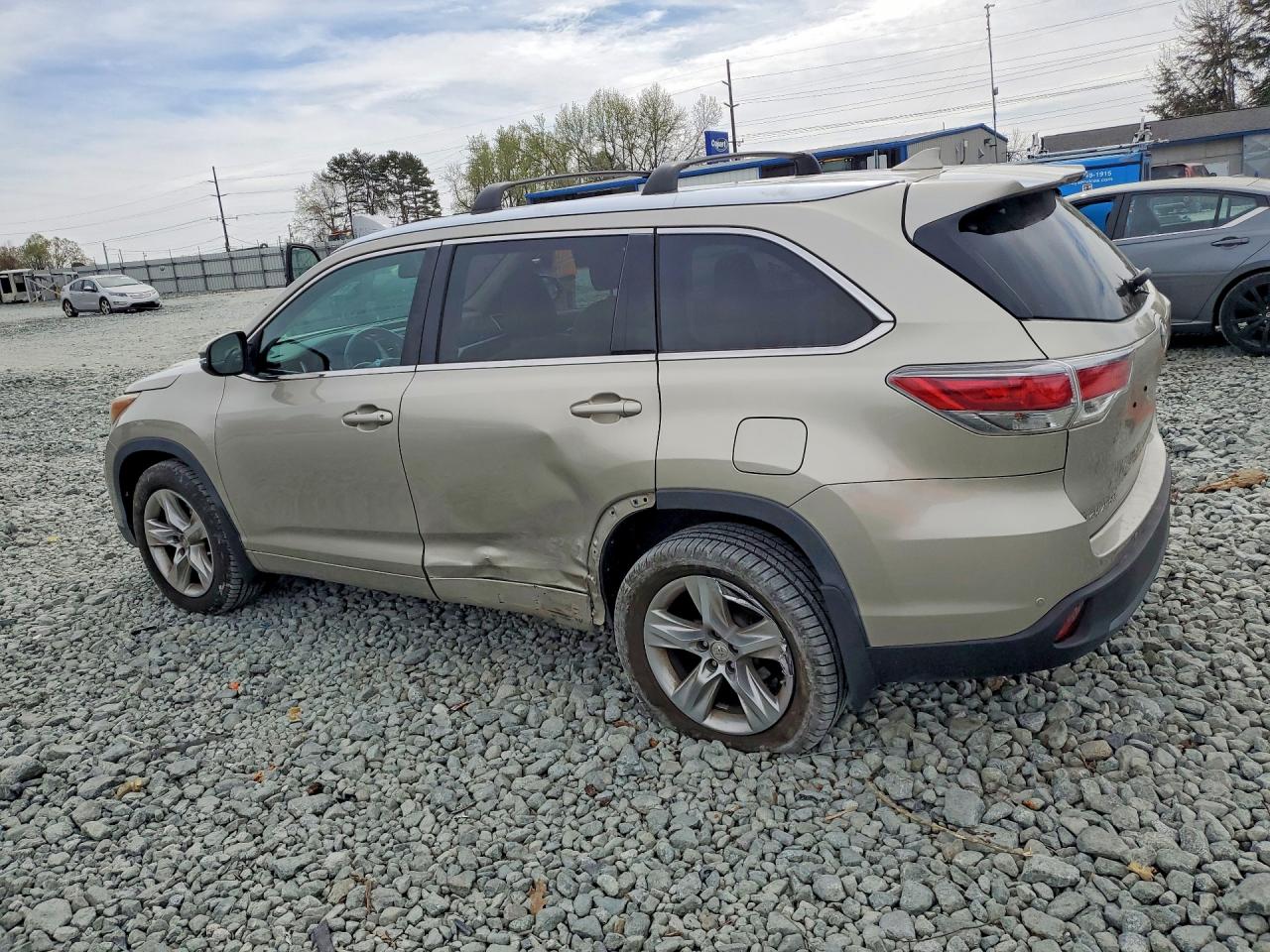 2014 Toyota Highlander Limited Бежевый vin: 5TDYKRFH9ES032190
