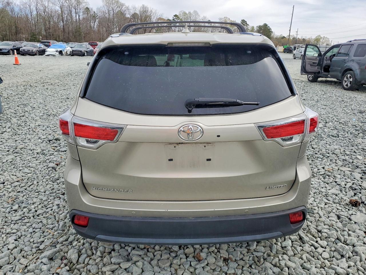 2014 Toyota Highlander Limited Бежевый vin: 5TDYKRFH9ES032190