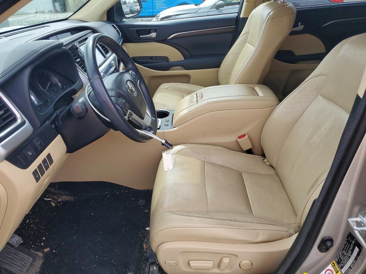 2014 Toyota Highlander Limited Бежевый vin: 5TDYKRFH9ES032190