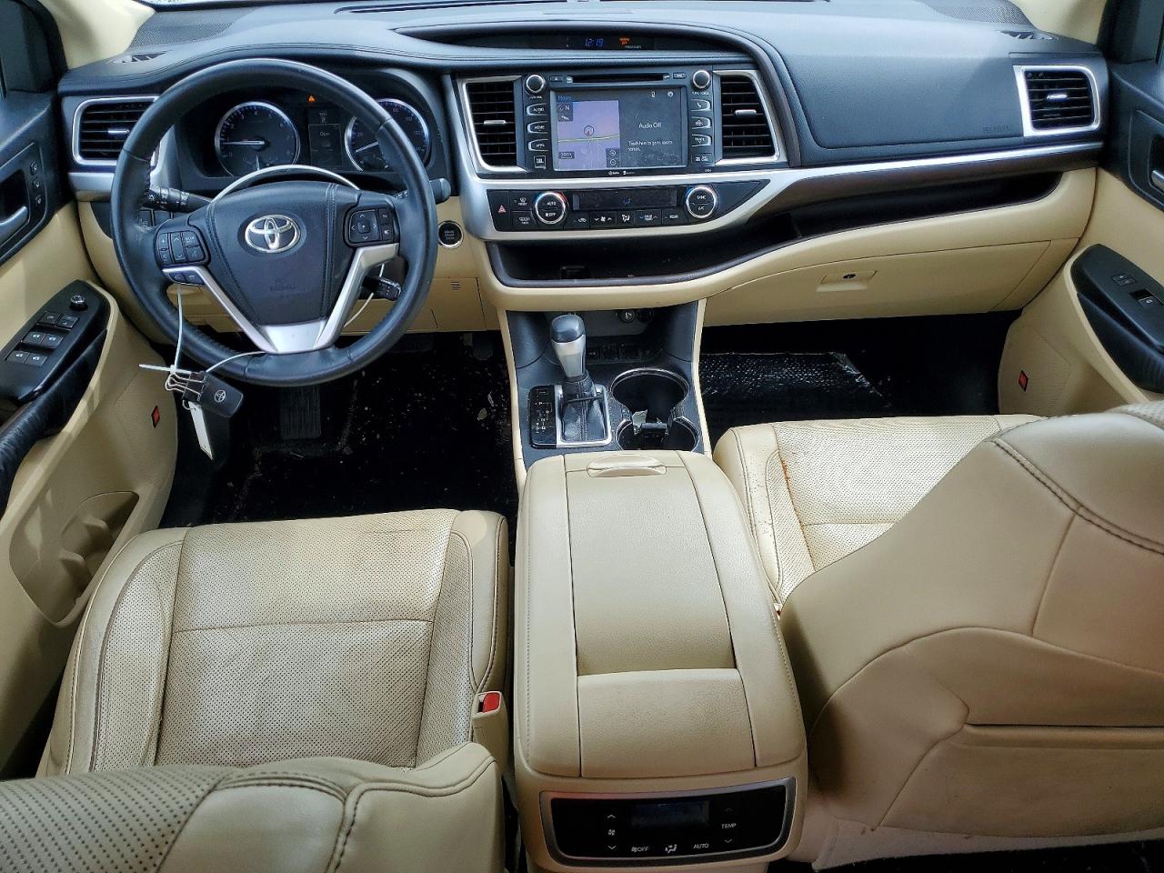 2014 Toyota Highlander Limited Бежевый vin: 5TDYKRFH9ES032190