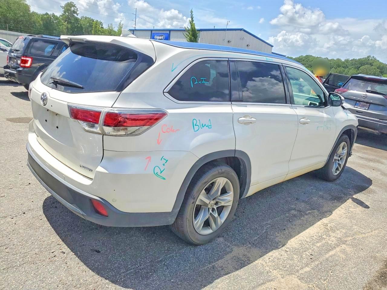 2015 Toyota Highlander Limited Platinum White vin: 5TDYKRFH9FS049766