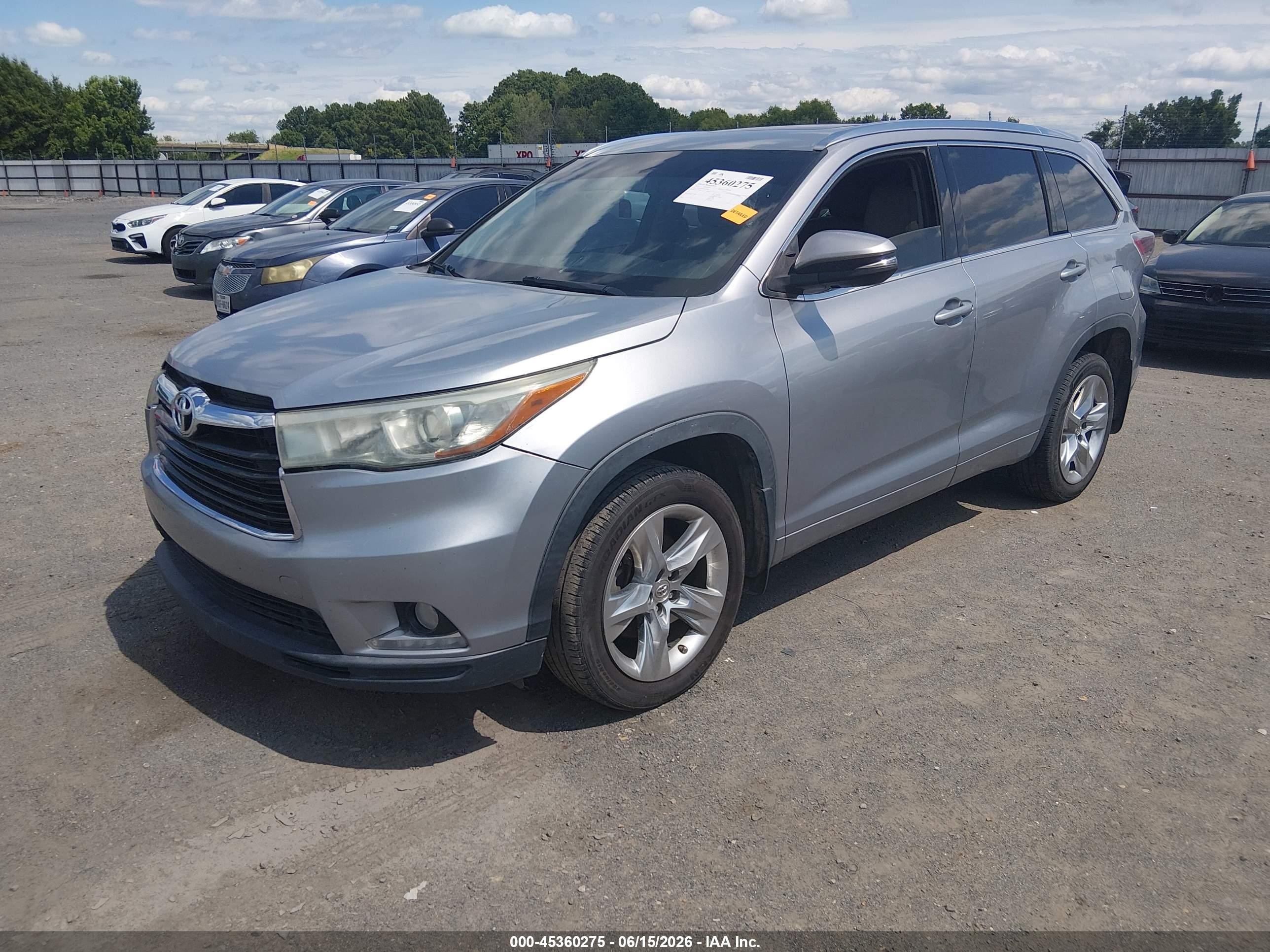 2015 Toyota Highlander Limited V6 Silver vin: 5TDYKRFH9FS053302