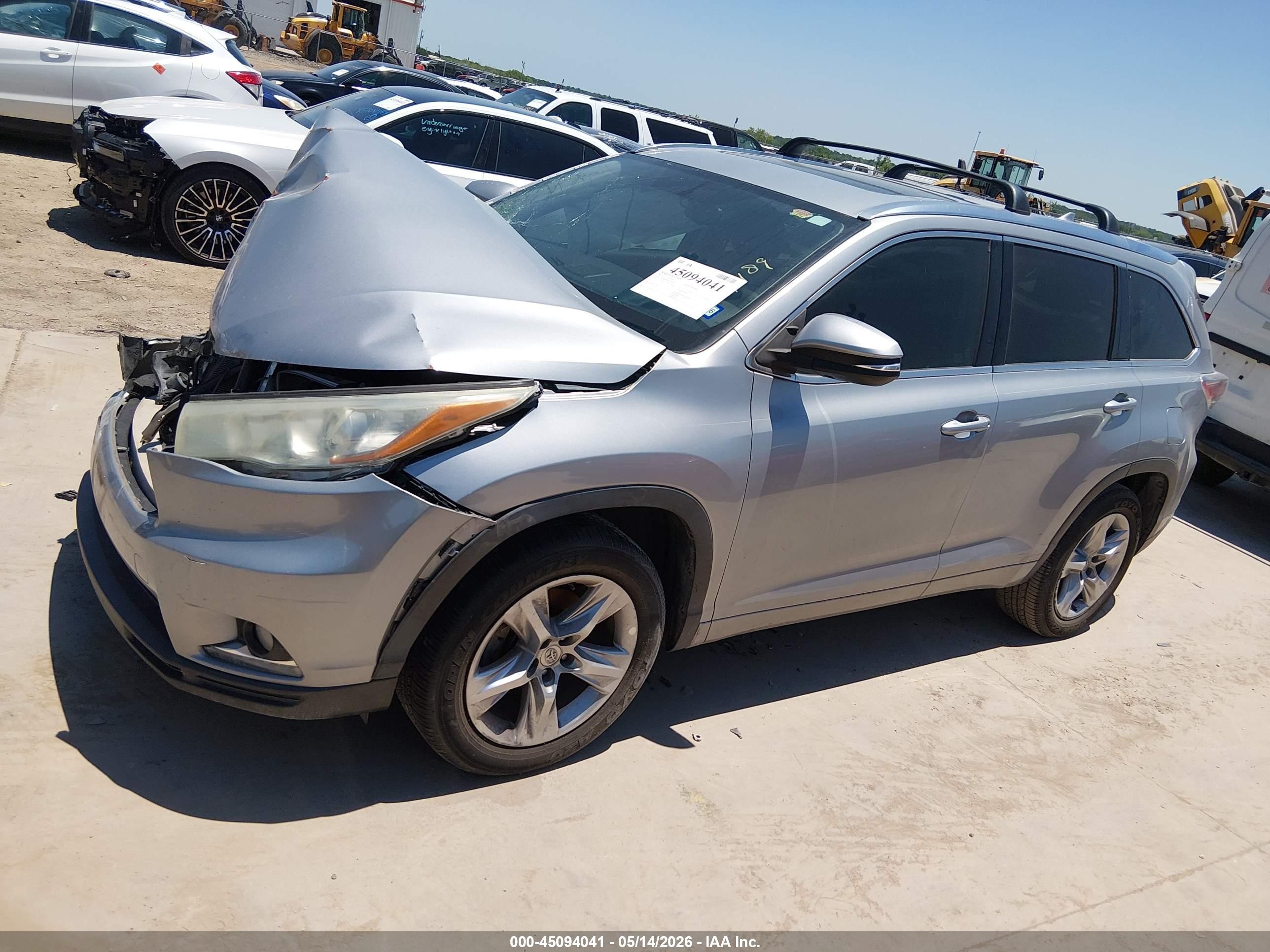 2015 Toyota Highlander Limited V6 Blue vin: 5TDYKRFH9FS117189