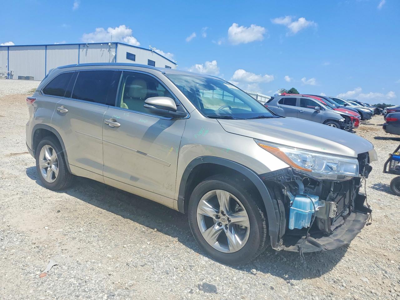 2015 Toyota Highlander Limited Beige vin: 5TDYKRFHXFS072408