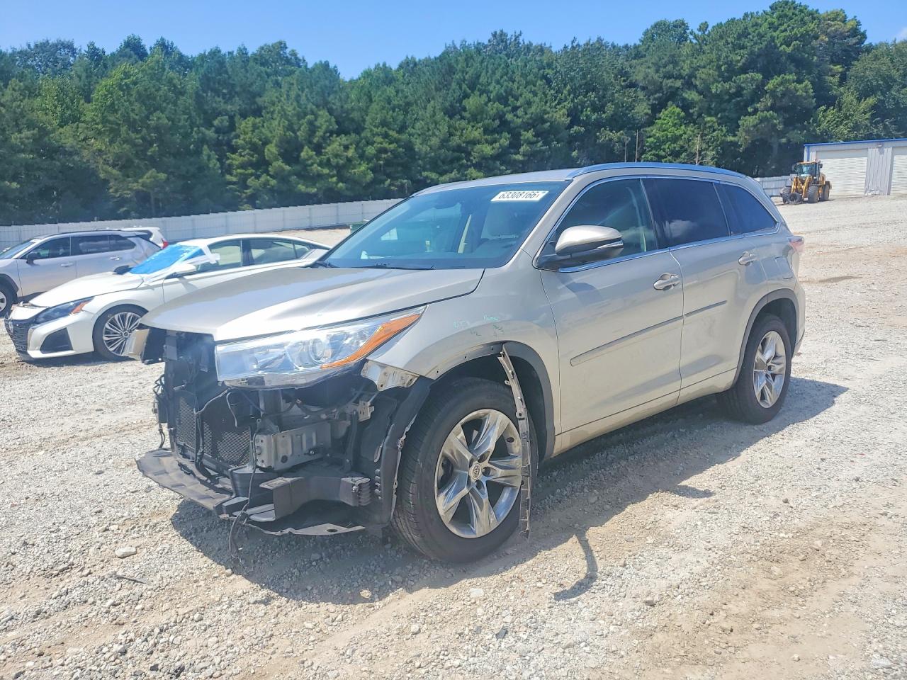 2015 Toyota Highlander Limited Beige vin: 5TDYKRFHXFS072408