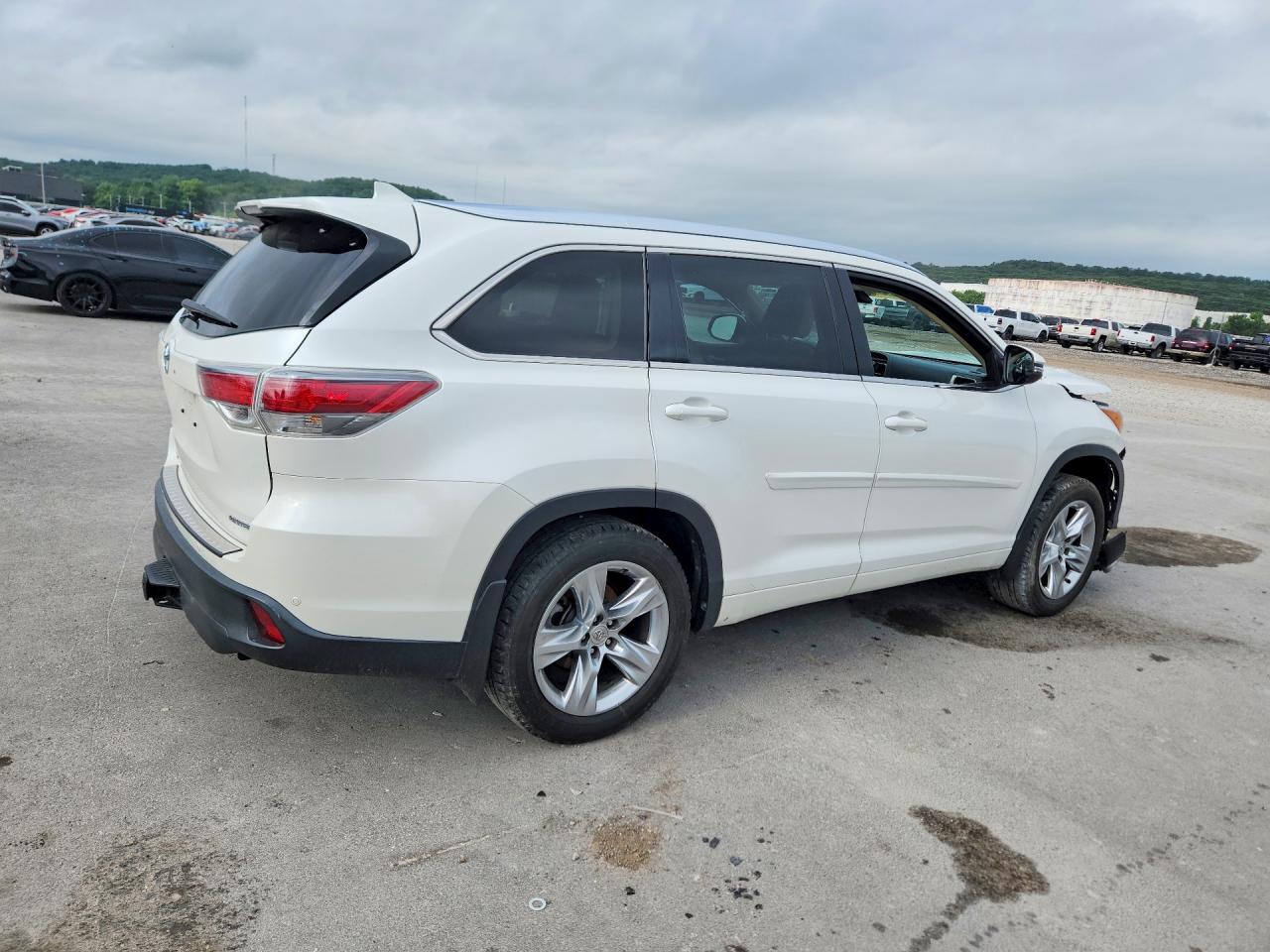 2015 Toyota Highlander Limited White vin: 5TDYKRFHXFS078712