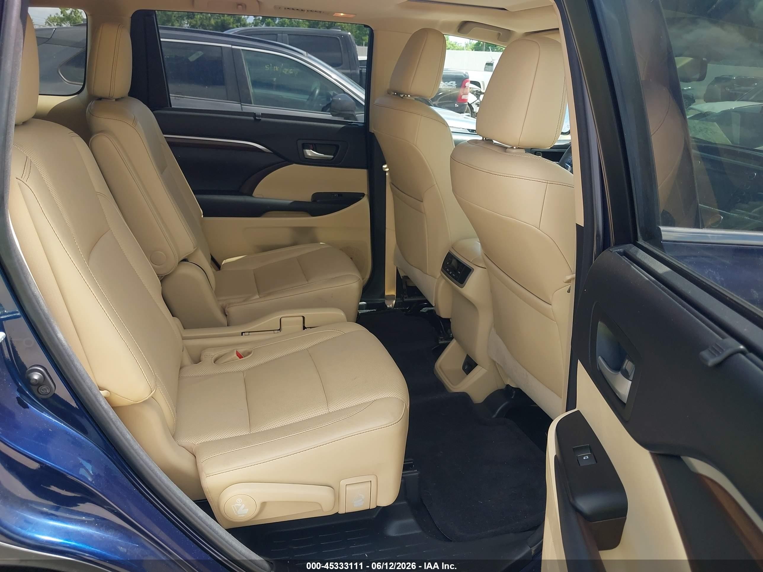 2015 Toyota Highlander Limited V6 Blue vin: 5TDYKRFHXFS096546