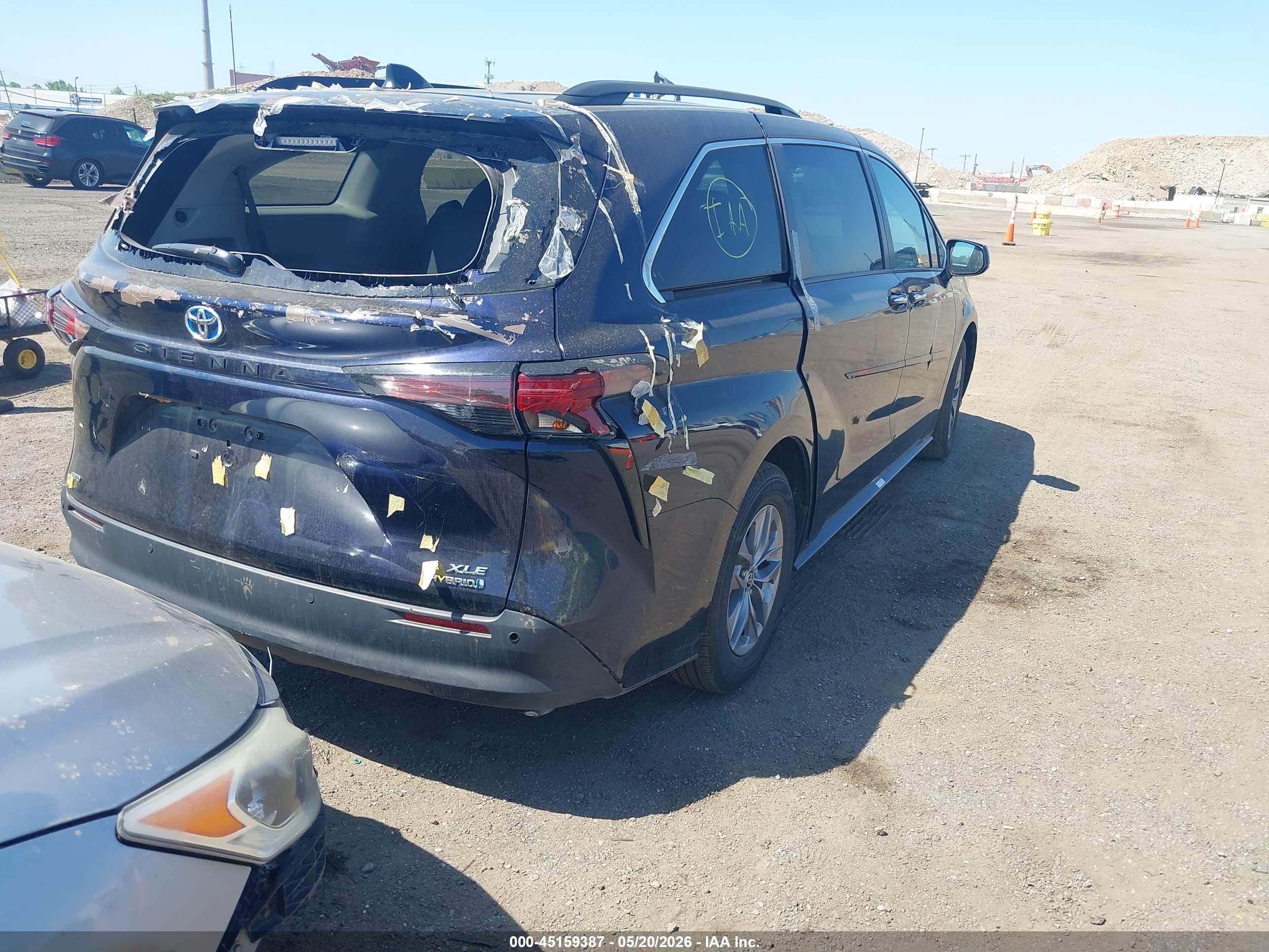 2023 Toyota Sienna Xle Синий vin: 5TDYSKFCXPS088721