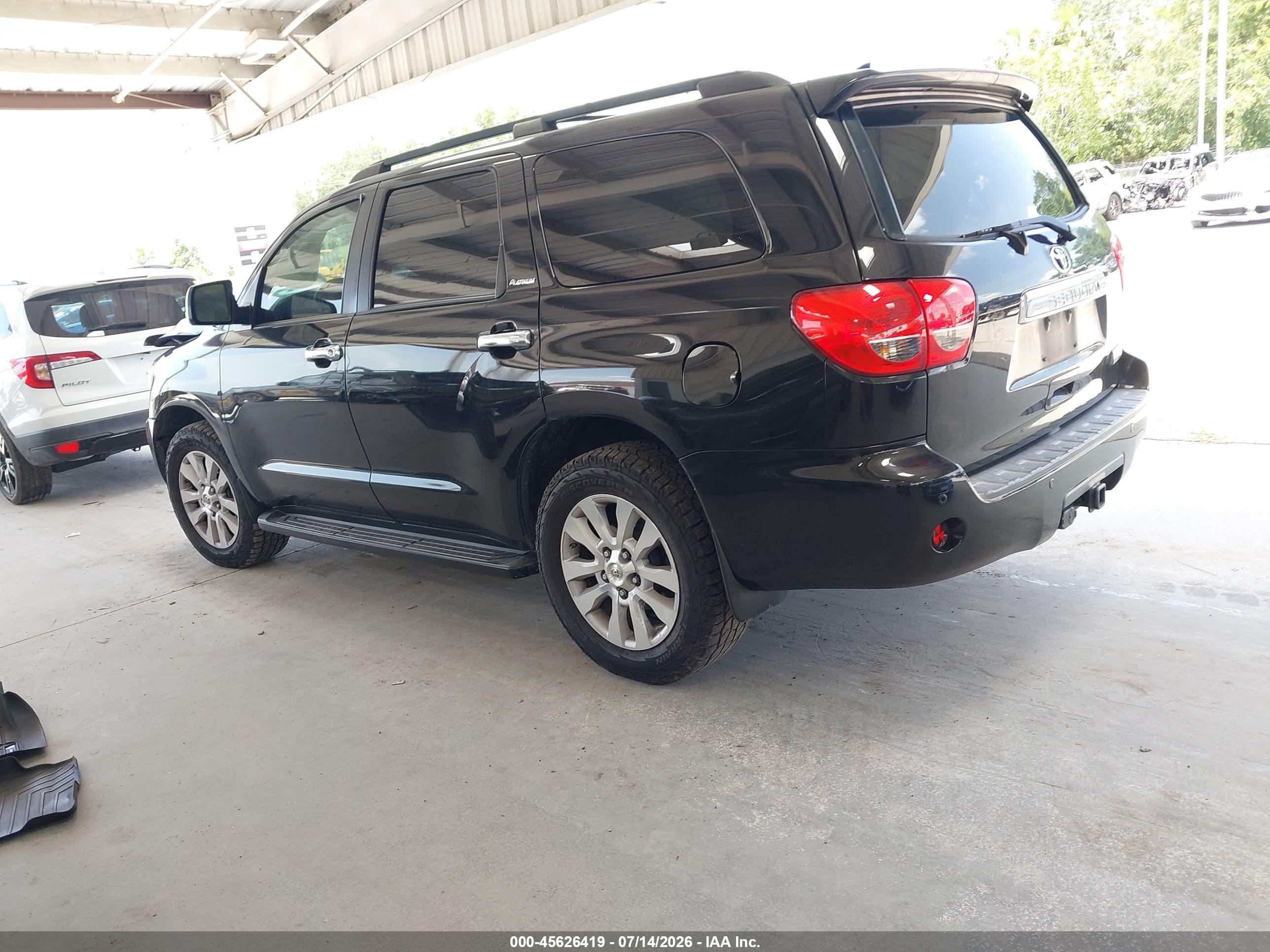 2011 Toyota Sequoia Platinum 5.7l V8 Black vin: 5TDYY5G10BS031157