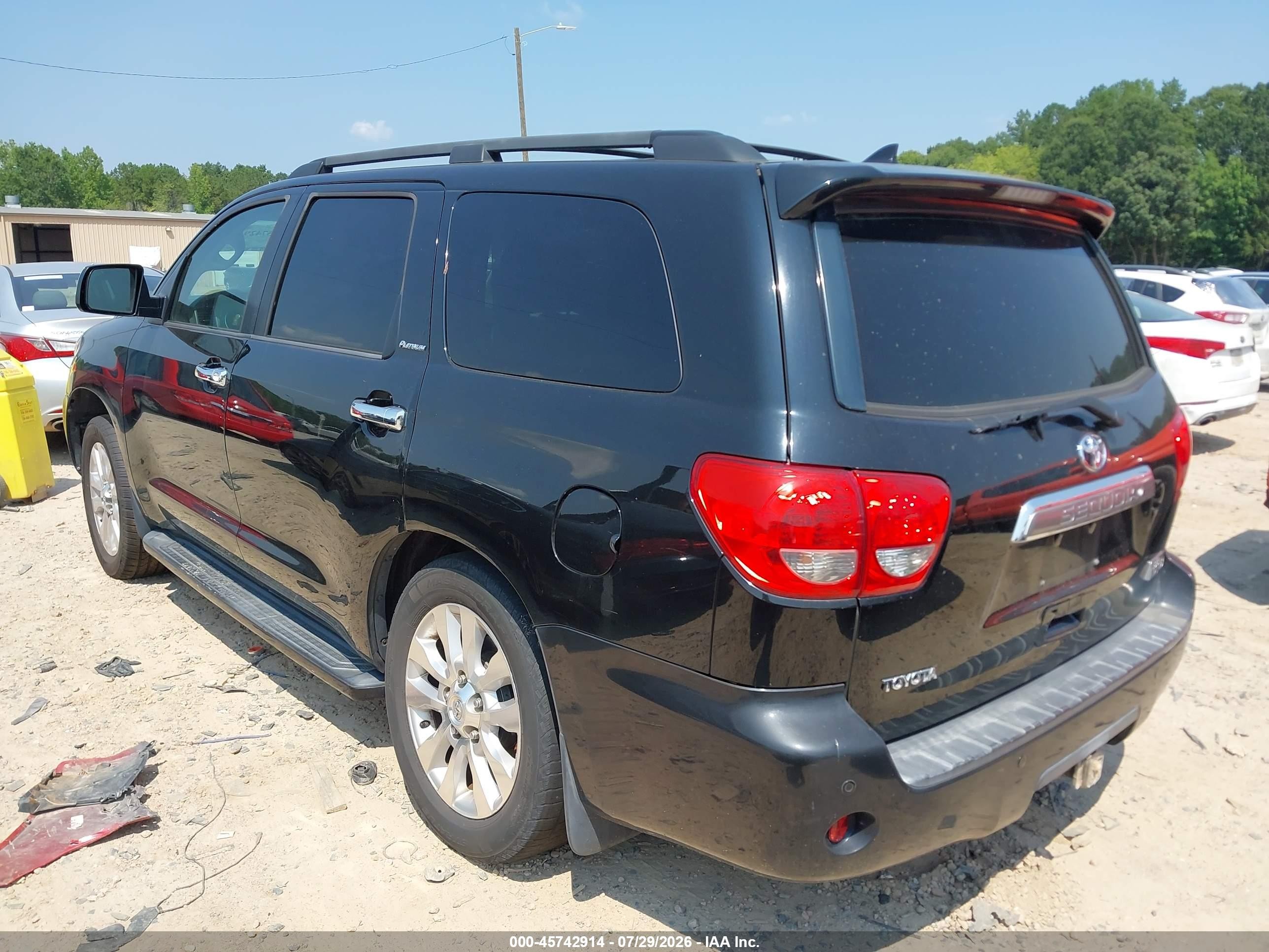 2010 Toyota Sequoia Platinum 5.7l V8 Black vin: 5TDYY5G11AS023258