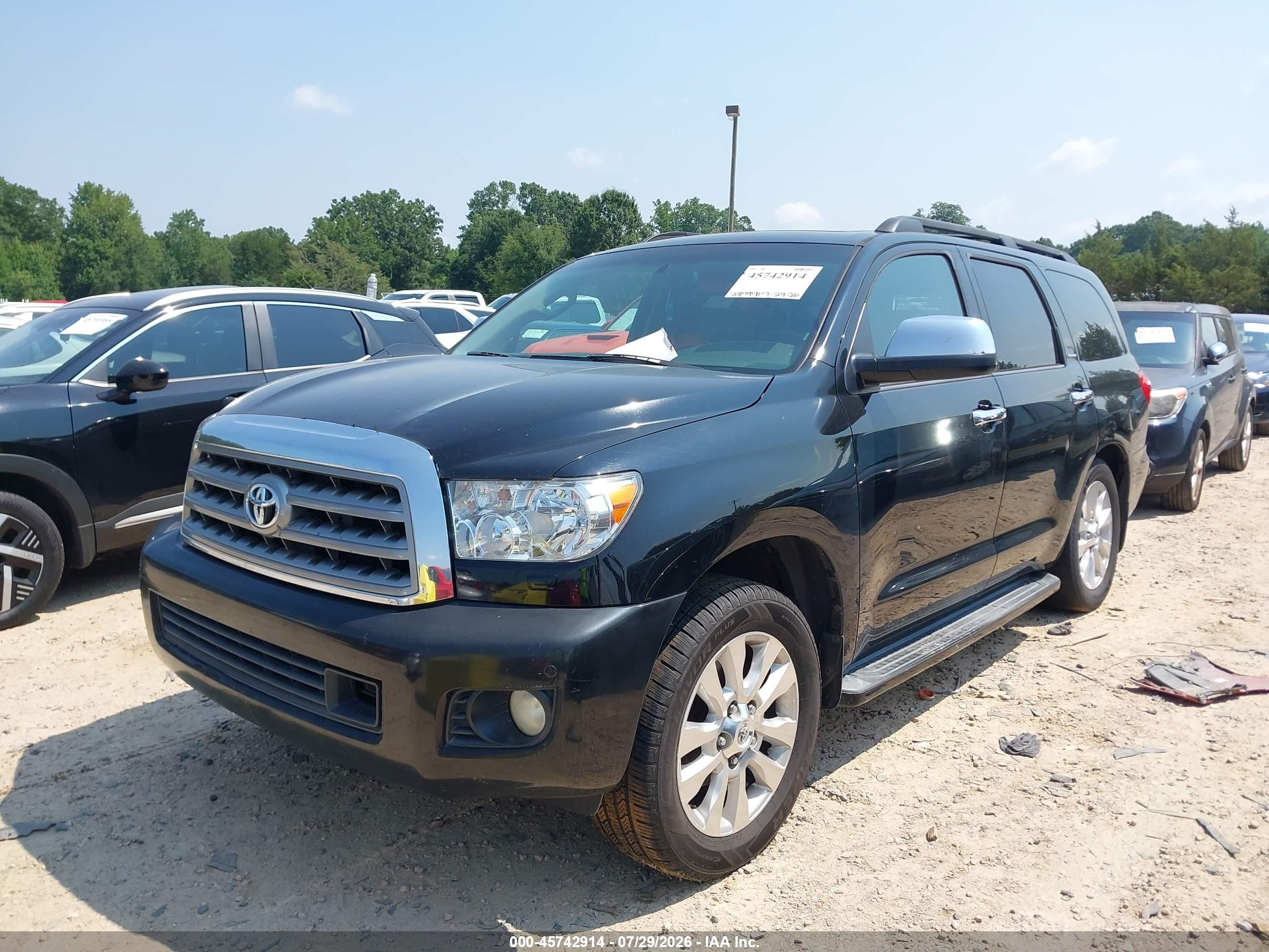 2010 Toyota Sequoia Platinum 5.7l V8 Black vin: 5TDYY5G11AS023258